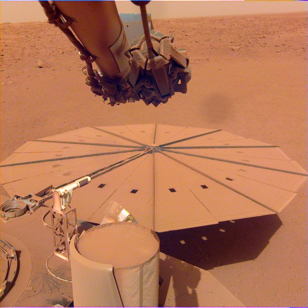 InSight's Dusty Solar Panel