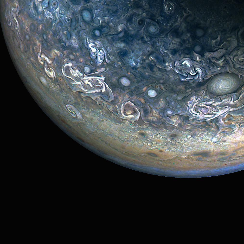 NASA's Juno Mission Captures the Colorful and Chaotic Clouds of Jupiter