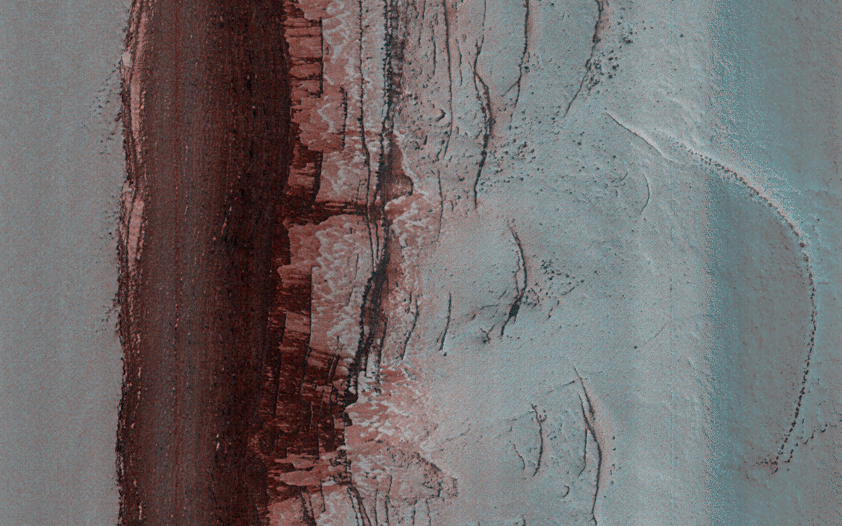 A Look at a Steep North Polar Scarp