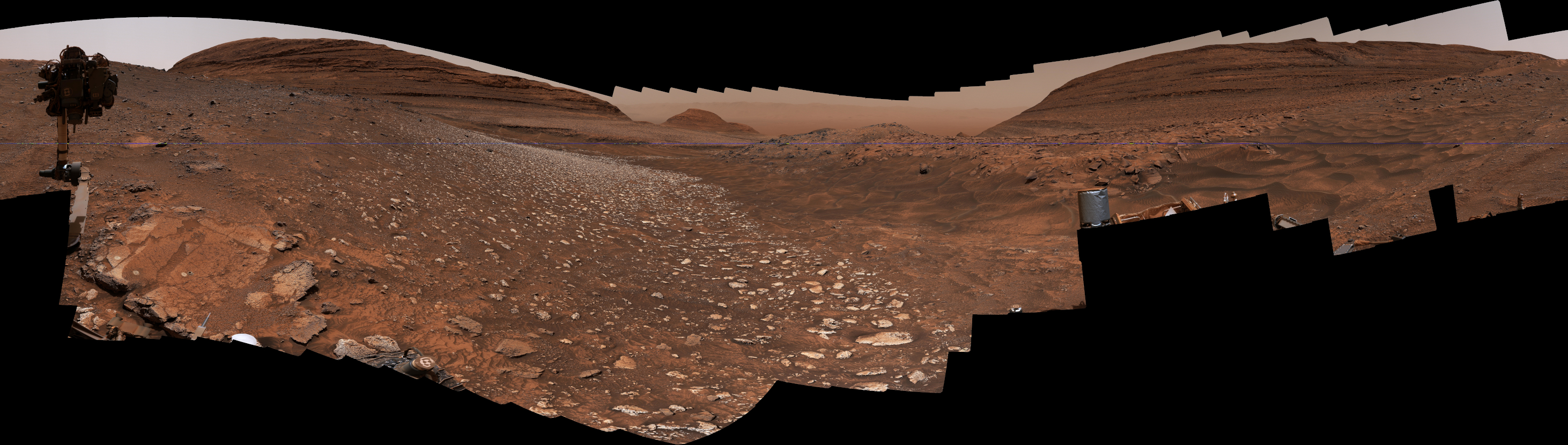 Curiosity Takes a 360-Degree View of Gediz Vallis Channel