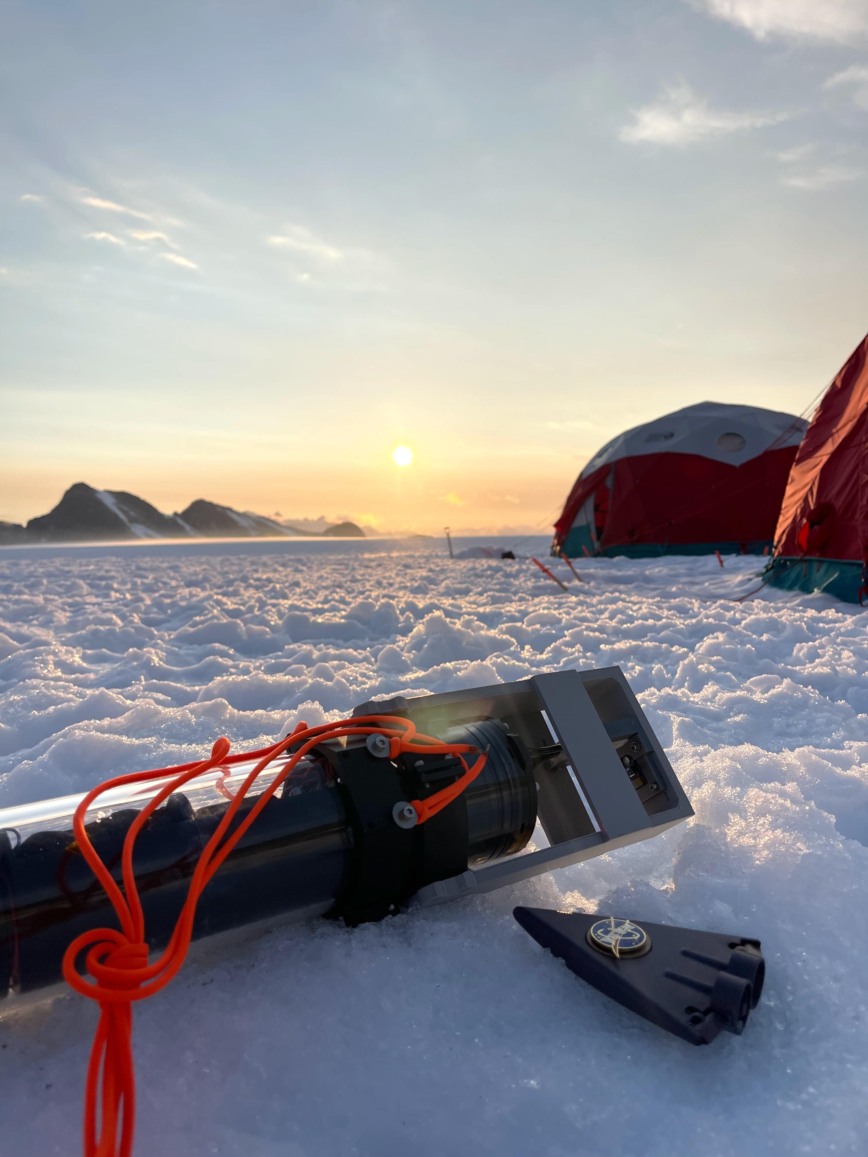 Model of NASA's SWIM Robot on Glacial Ice in Alaska