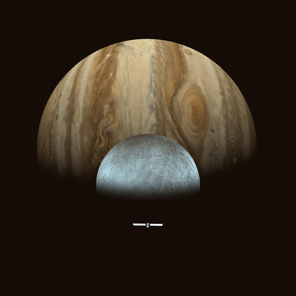 Europa Clipper Approaches Its Target (Artist's Concept)