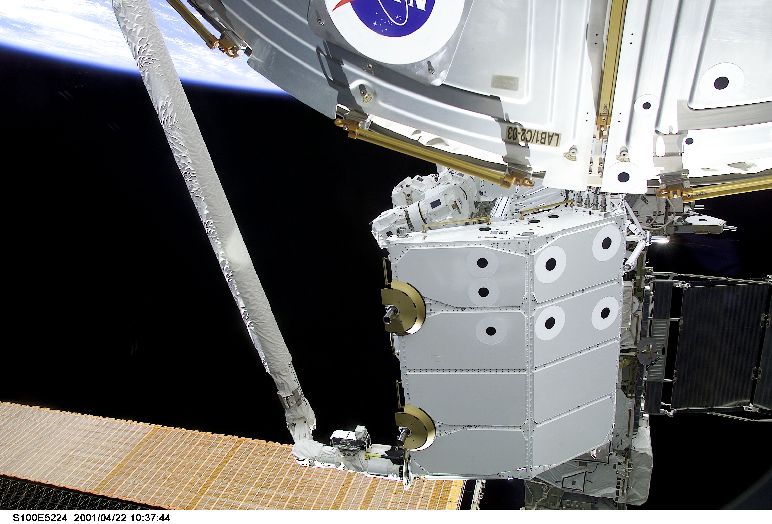 Panel LAB1/C2-03 on the U.S. Lab and the Spacelab Pallet