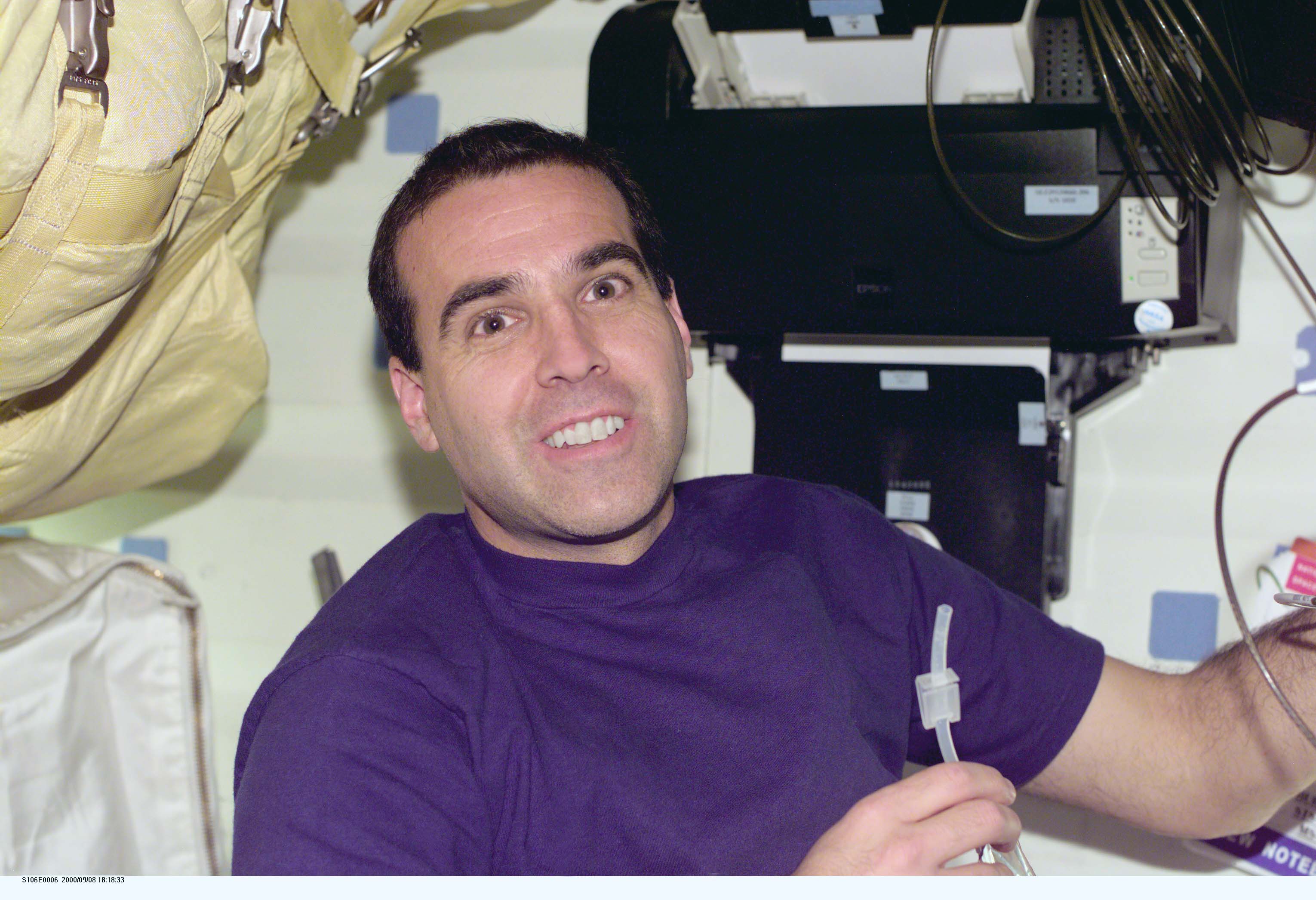MS Richard Mastracchio at work aboard Atlantis during STS-106