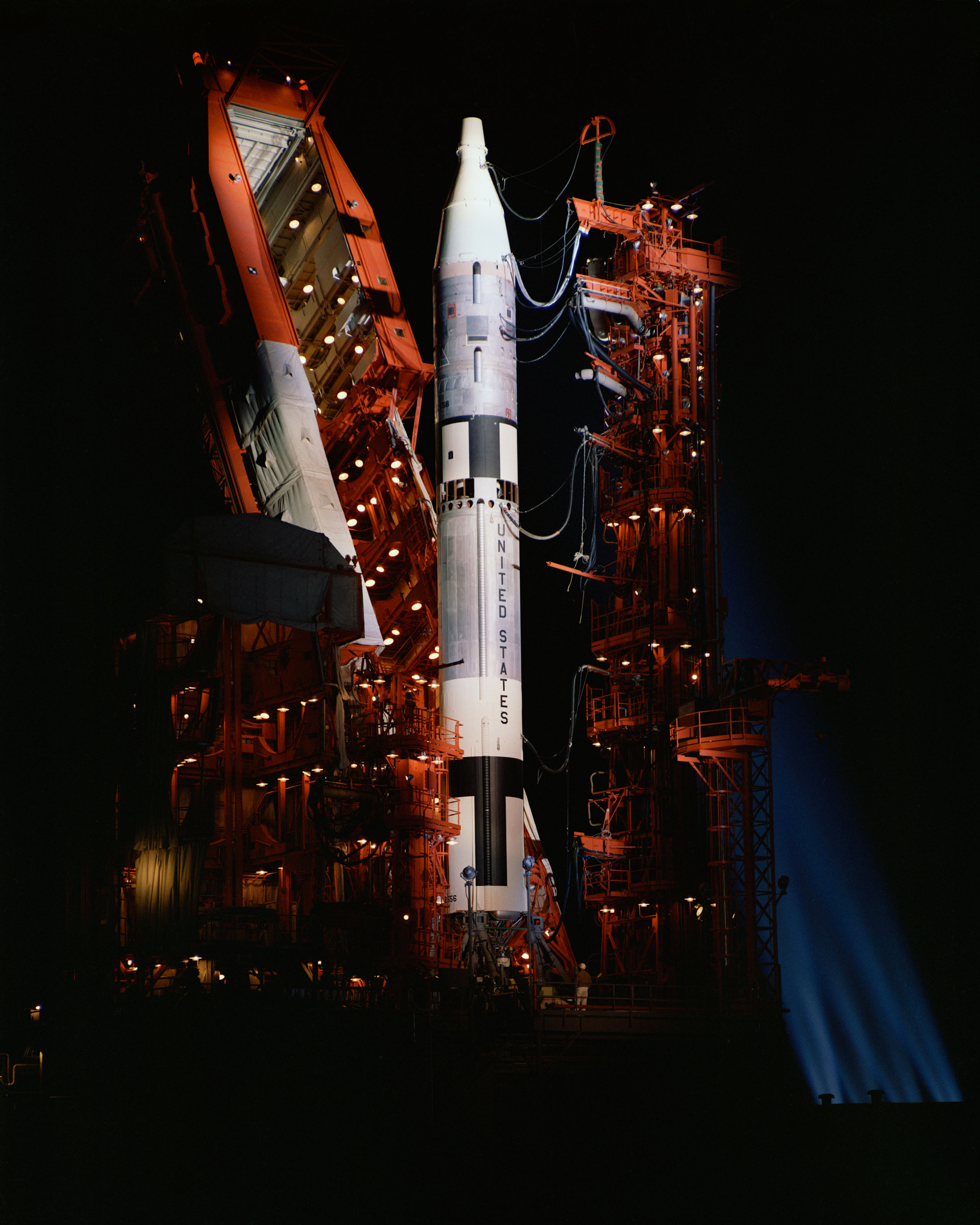 GEMINI-TITAN (GT) (LOWERED) - LAUNCH VEHICLE - UMBILICAL TESTS - PAD 19 - CAPE