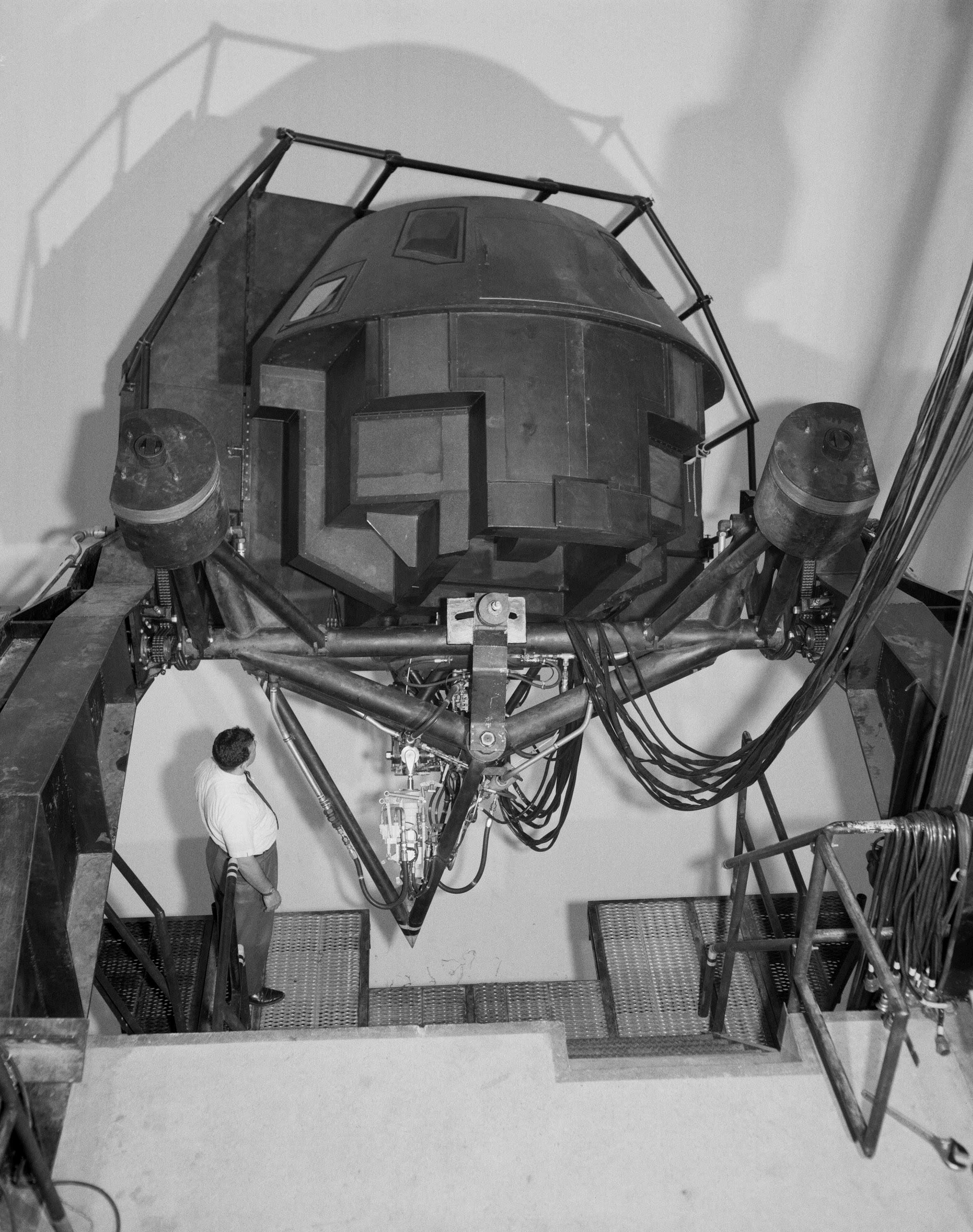 Closeup exterior view of Dynamic Crew Procedures Trainer