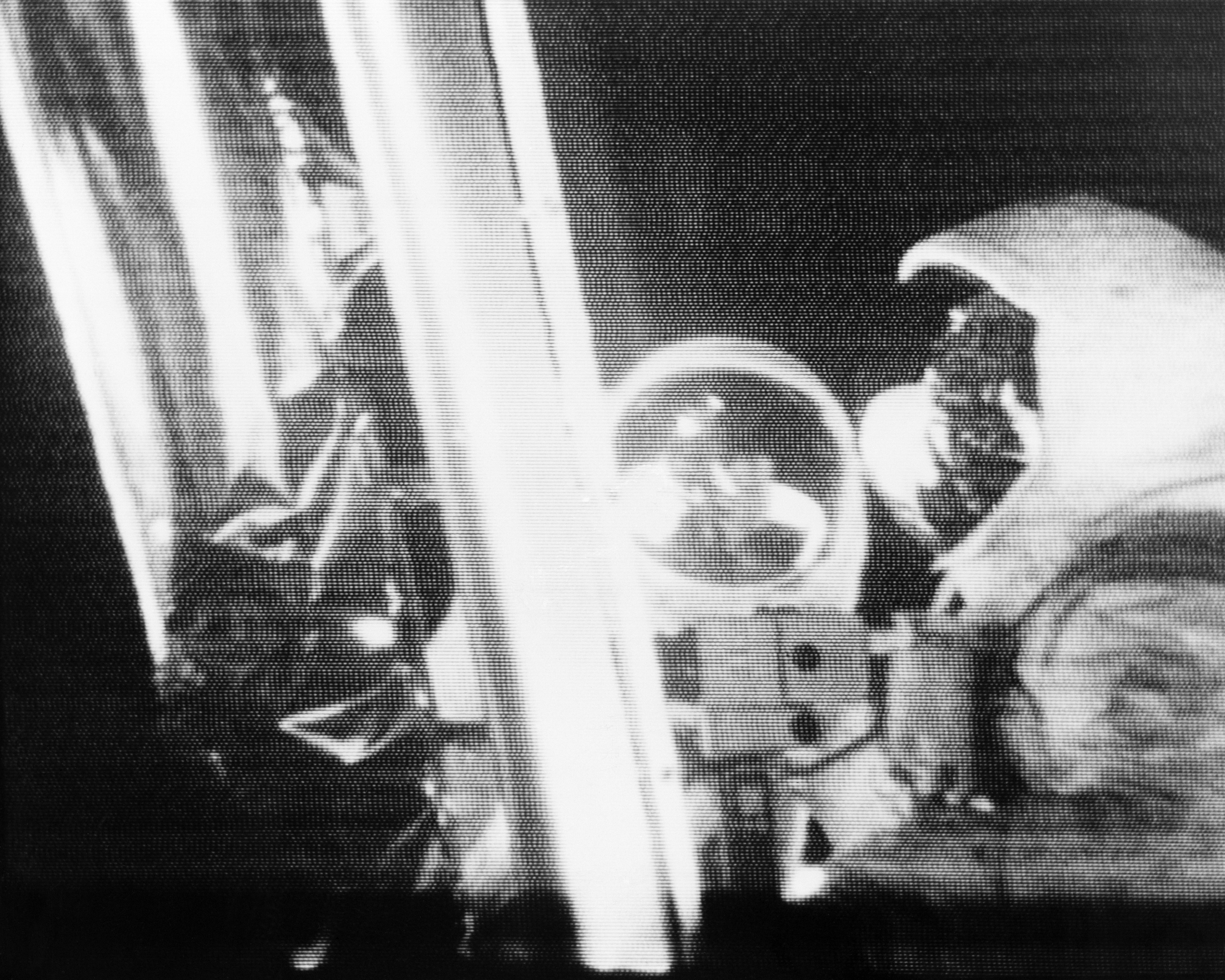 Telecast of Astronauts Armstrong and Aldrin by the Lunar Module