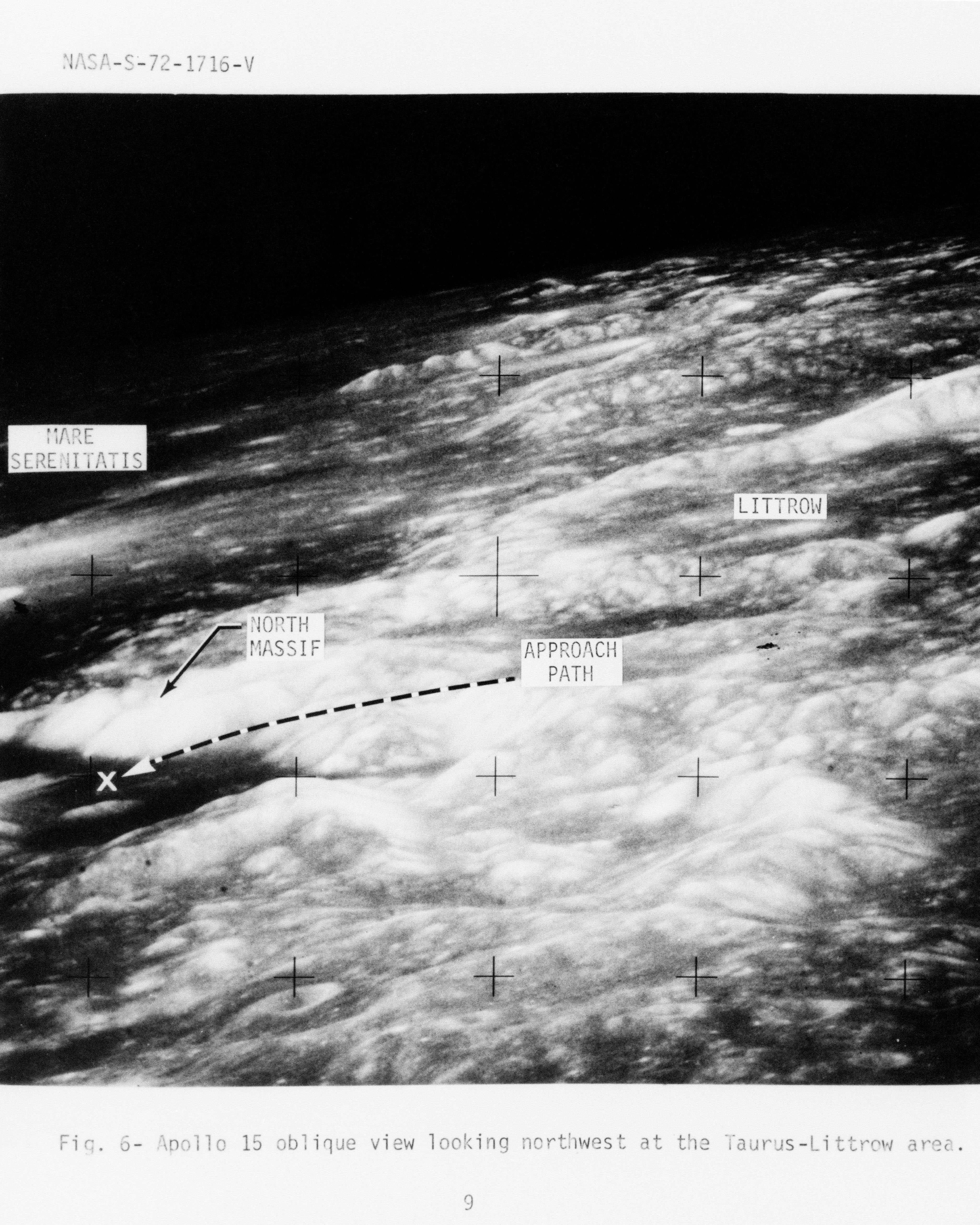 Photograph of Apollo 17 lunar landing site location
