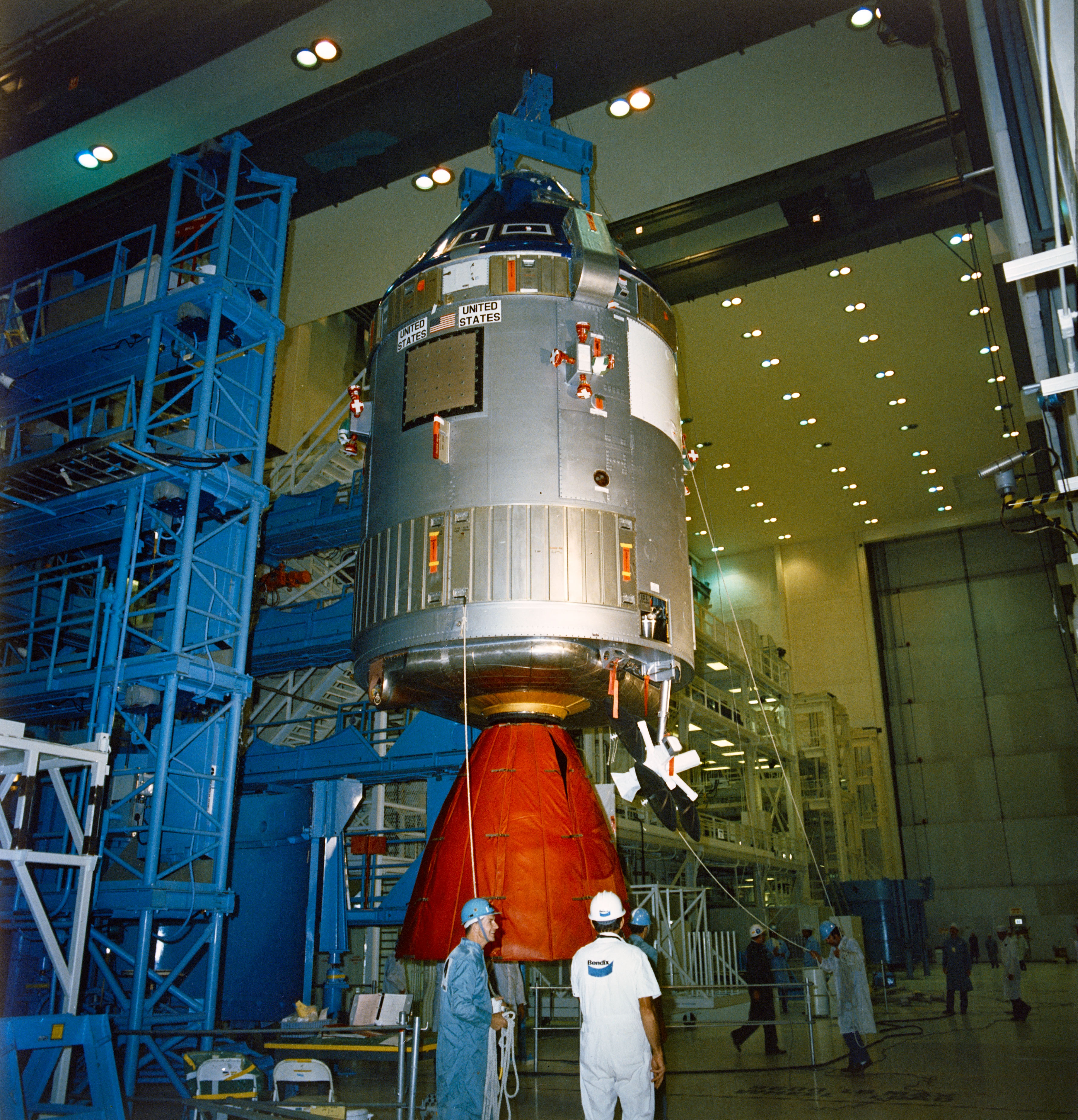 Apollo spacecraft for ASTP during prelaunch checkout