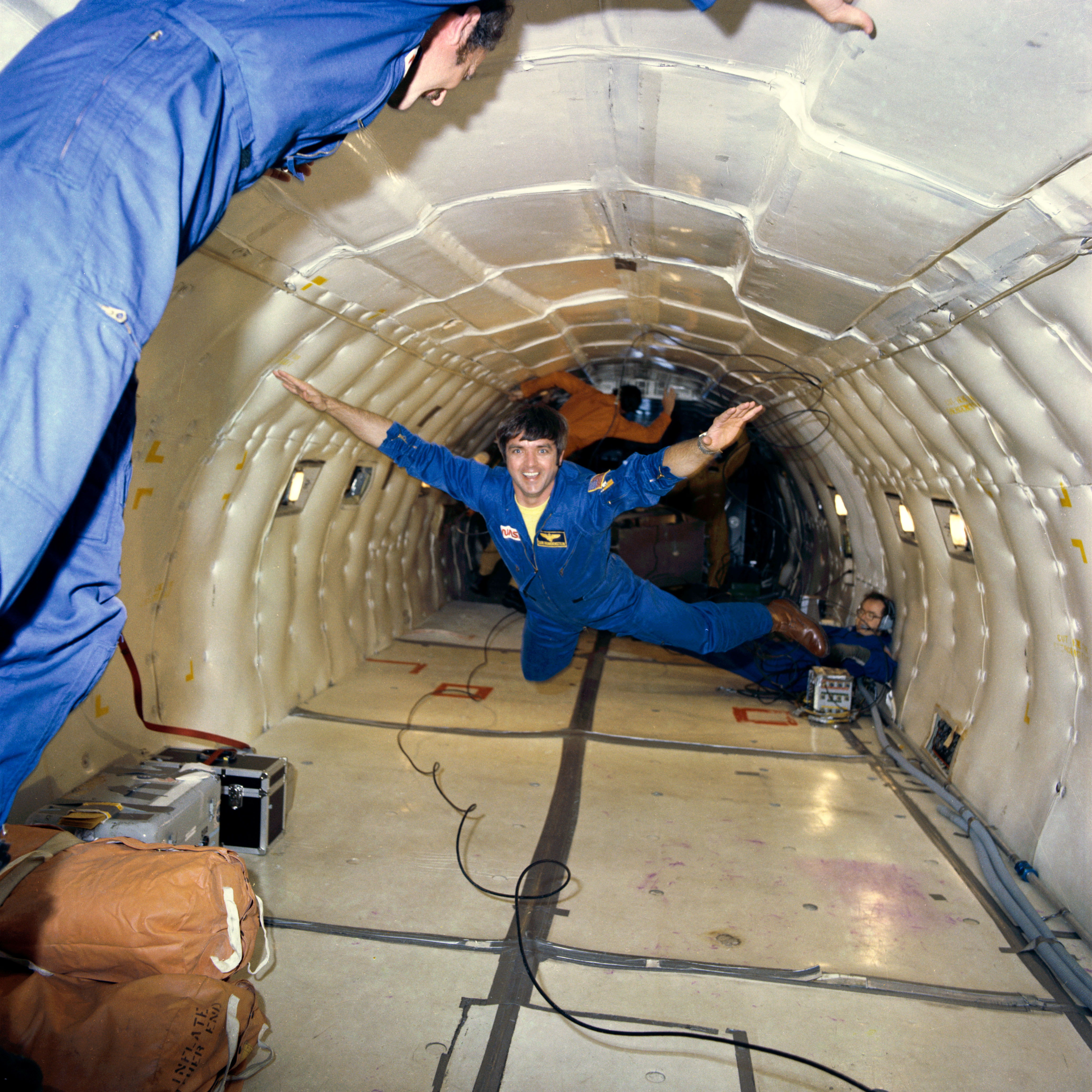 Zero-g tests of involving Astronaut candidate Daniel C. Brandenstein