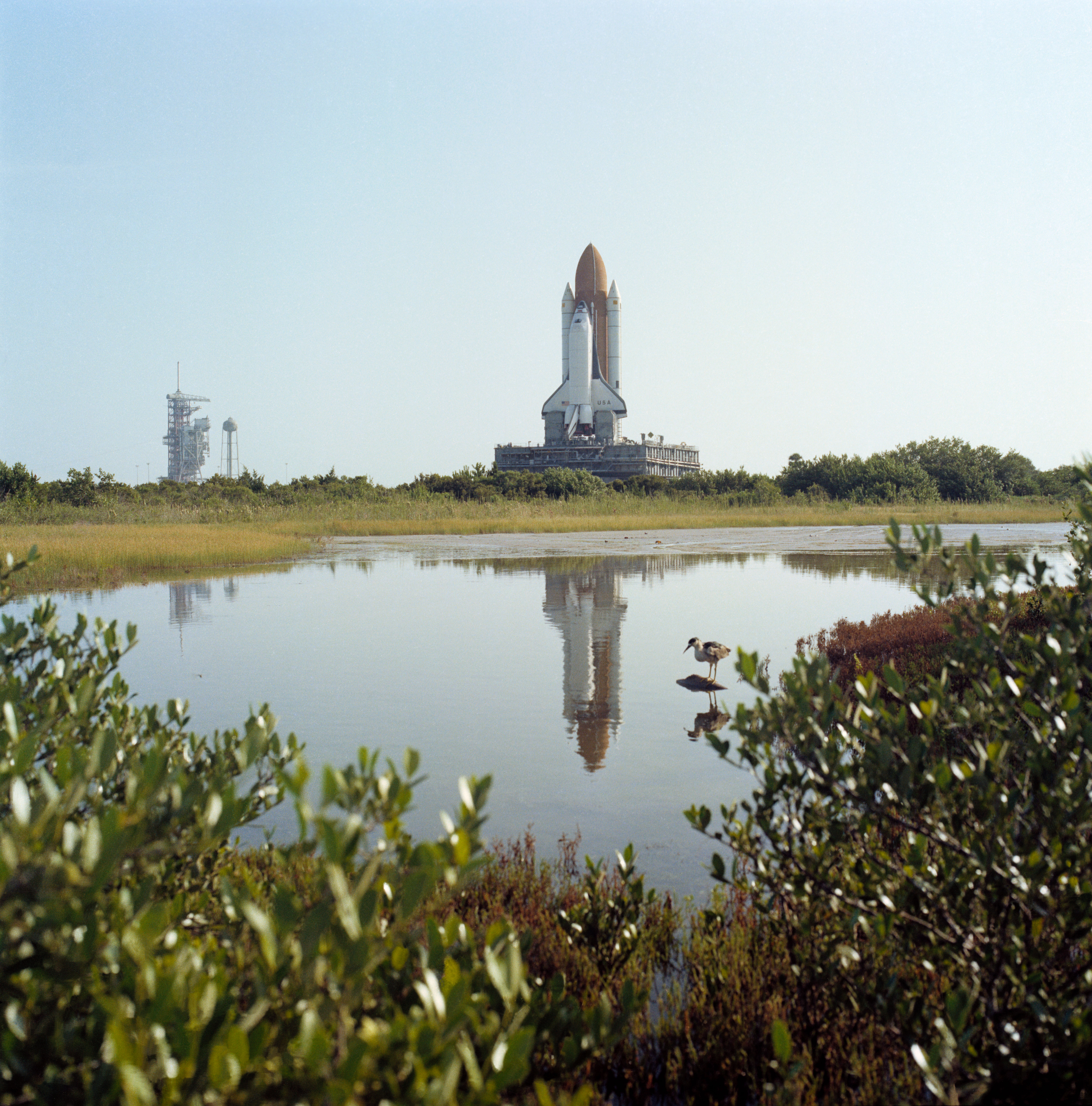 Ground level views of the Columbia rollout for the STS-5 mission