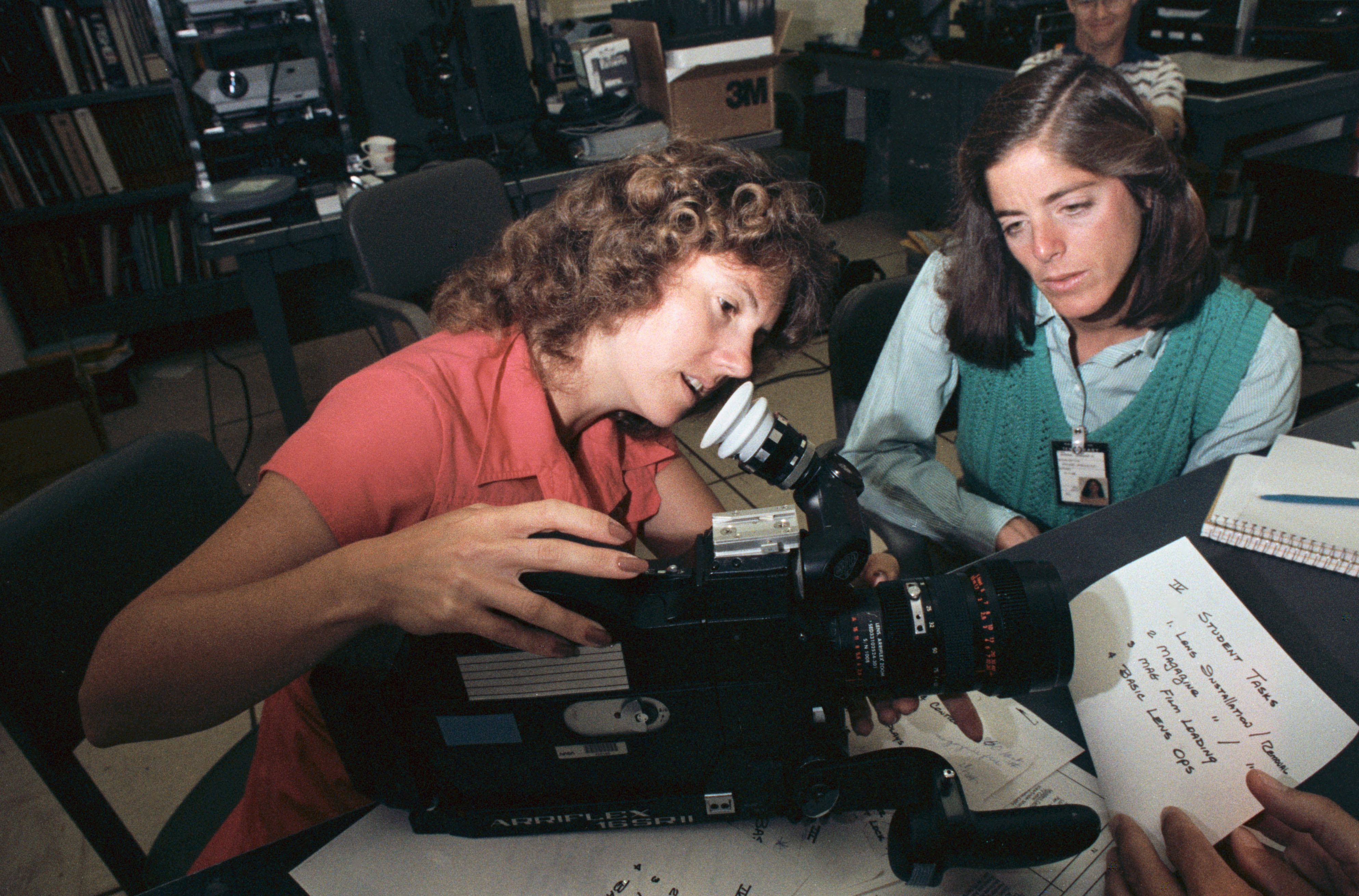 Teacher-in-Space Trainees - Arriflex Motion Picture Camera