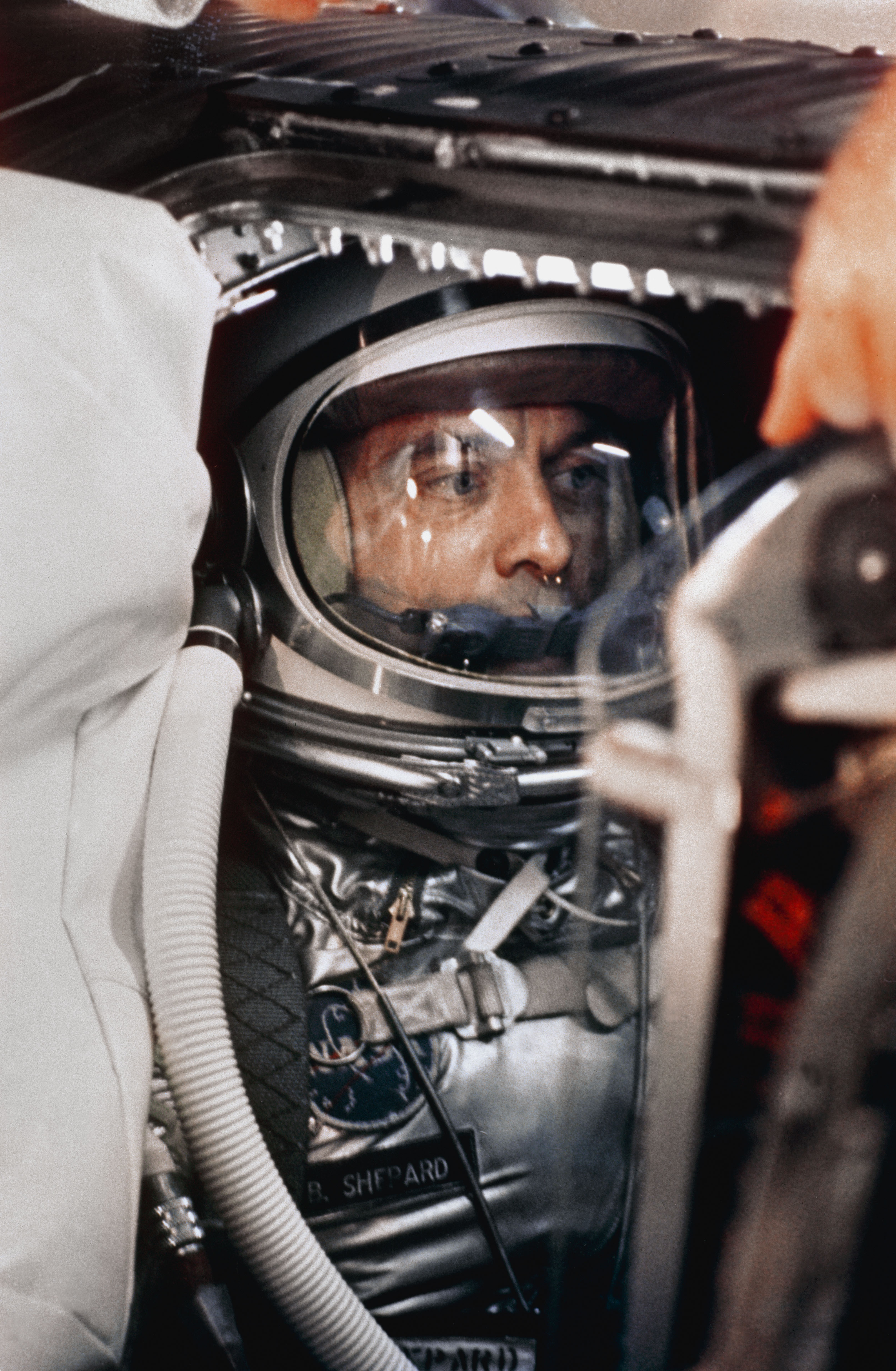 View of Astronaut Alan Shepard inside the Freedom 7 capsule