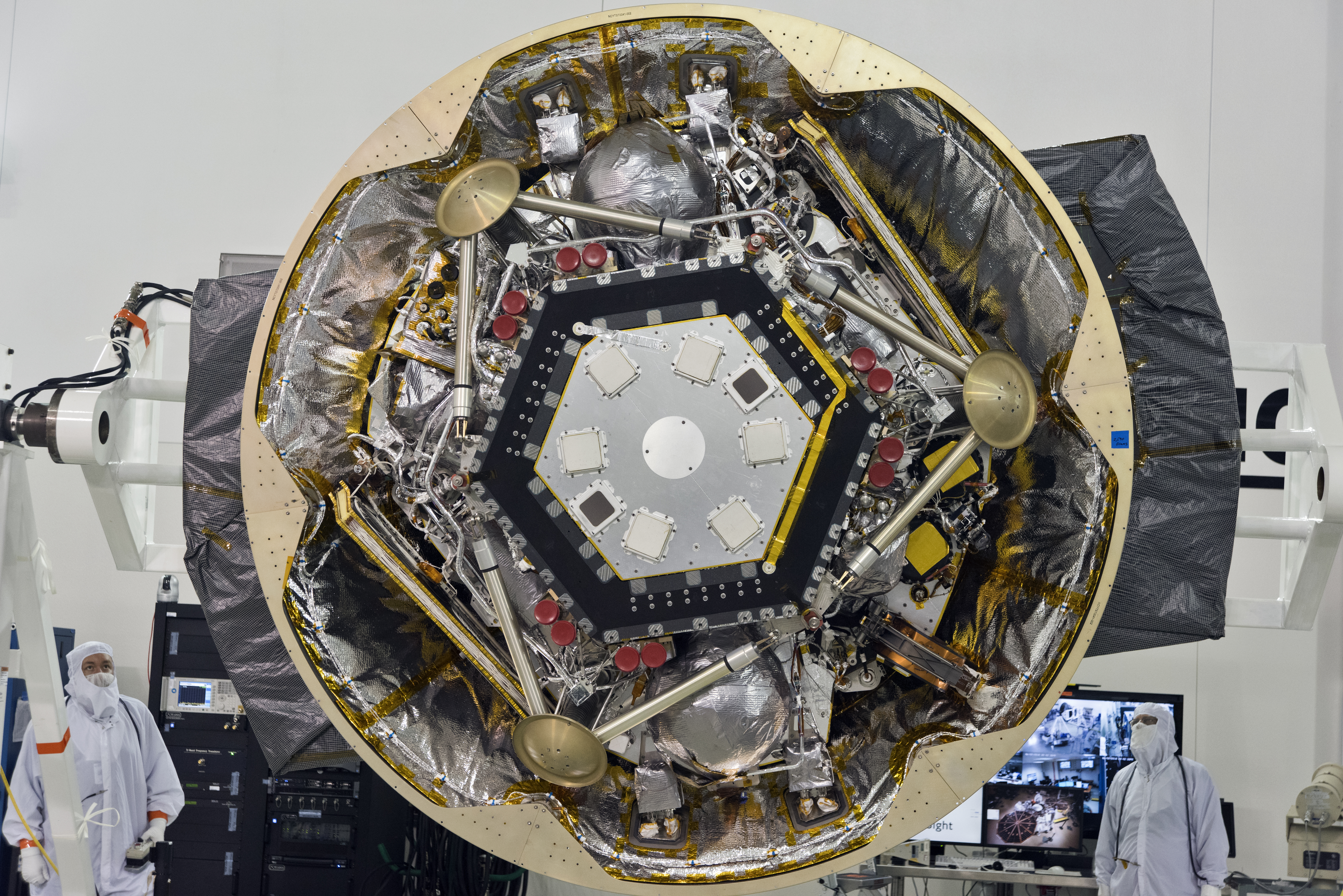 InSight Spacecraft Lift to Rotation Fixture