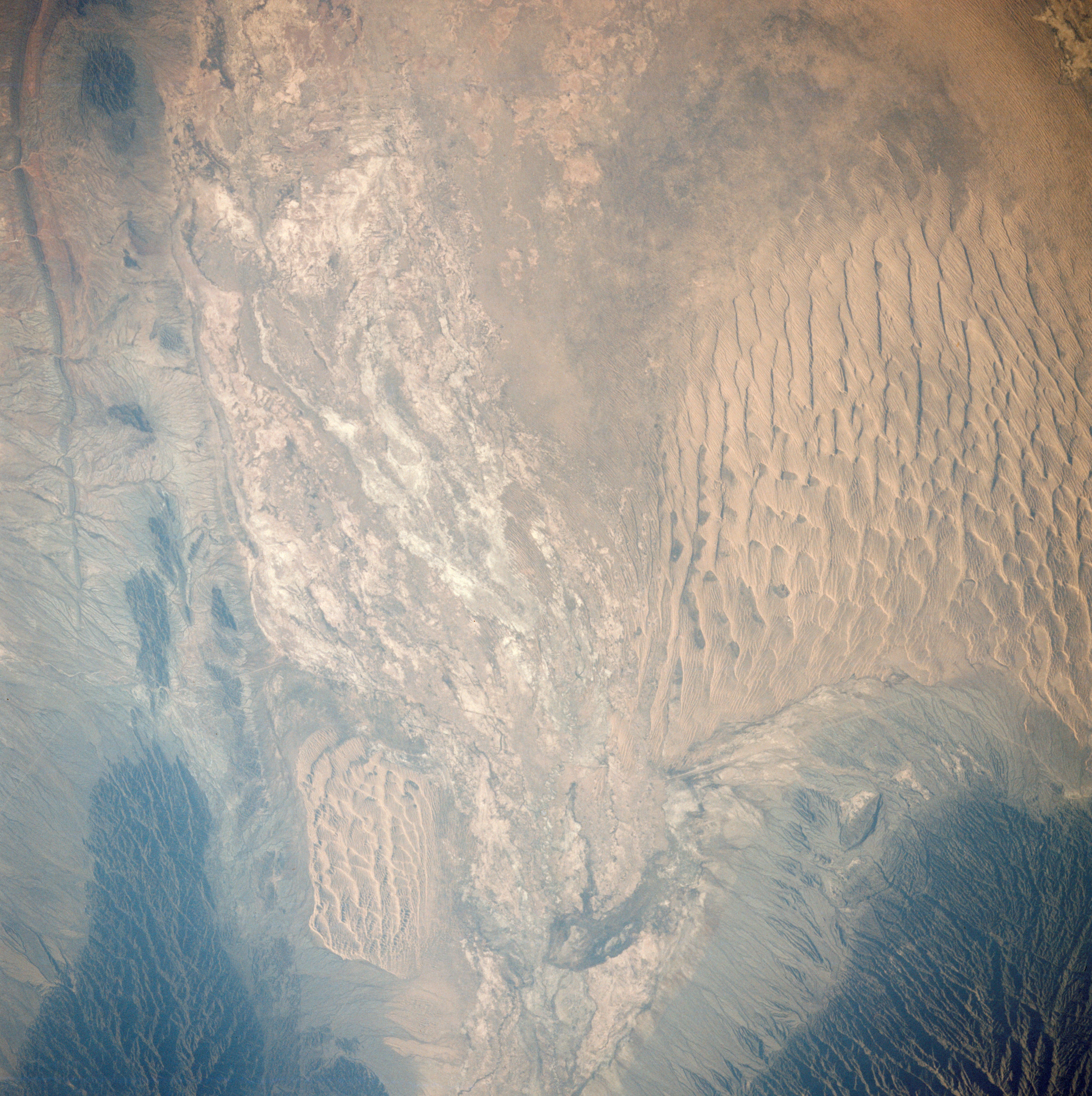View of sand dunes in the San Juan Province of Western Argentina
