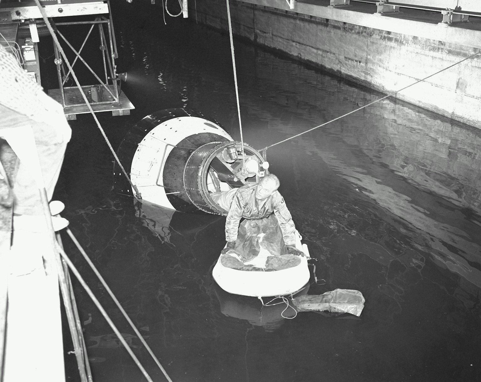 Astronaut John Glenn - Egress Training Activity - Langley AFB, VA