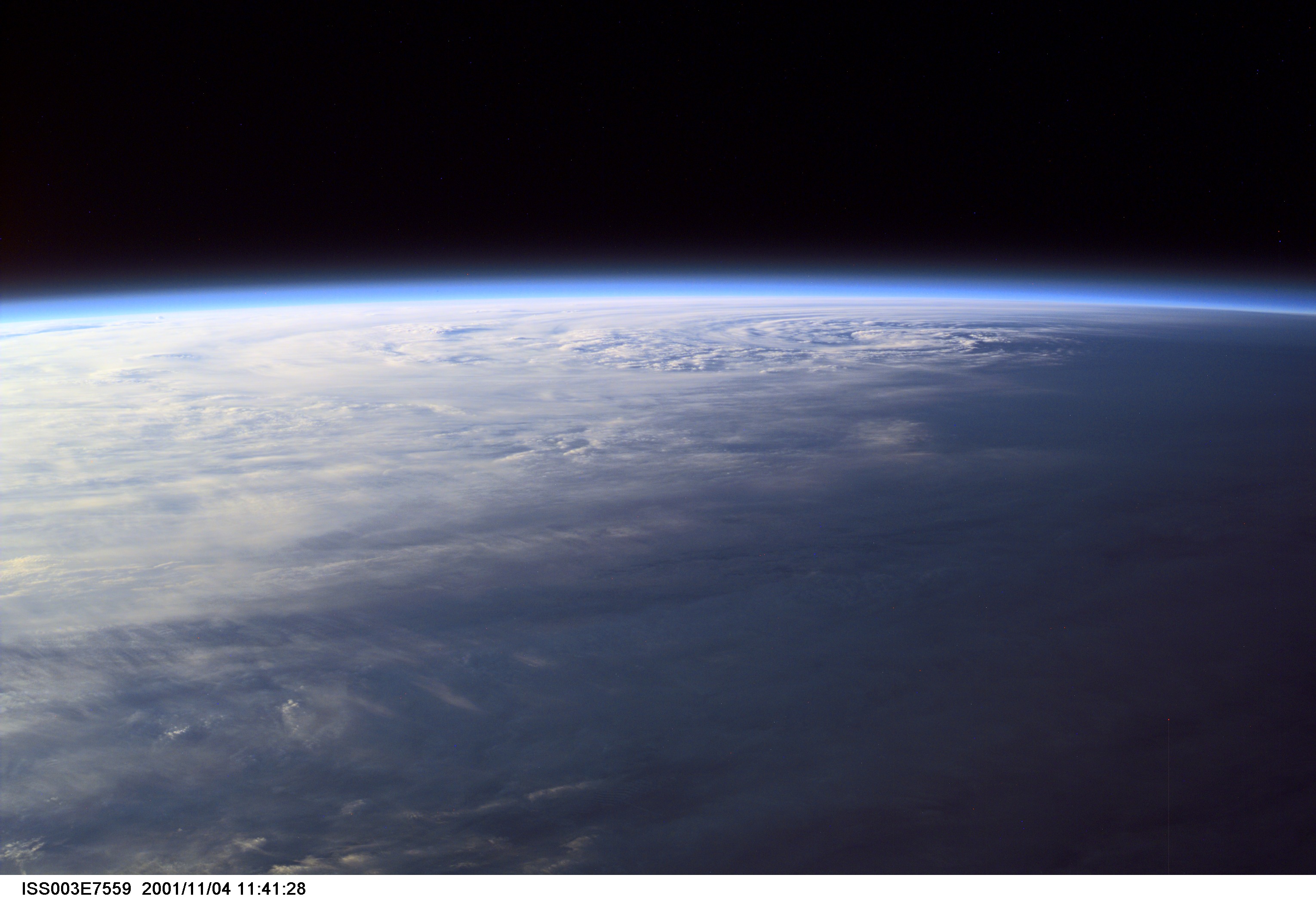 Earth observations of a sunrise / sunset taken during the Expedition Three mission