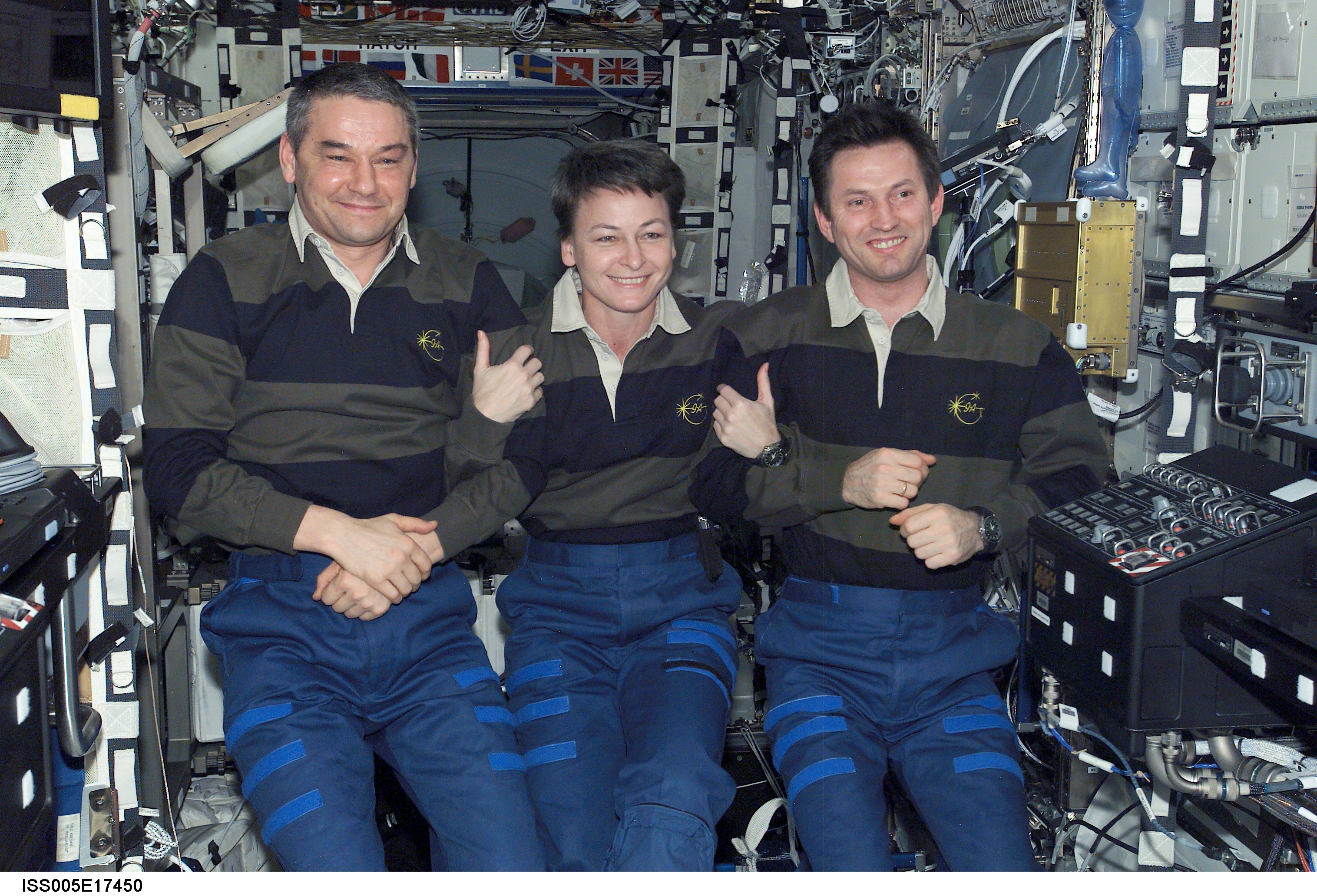 Expedition 5 in-flight crew portrait
