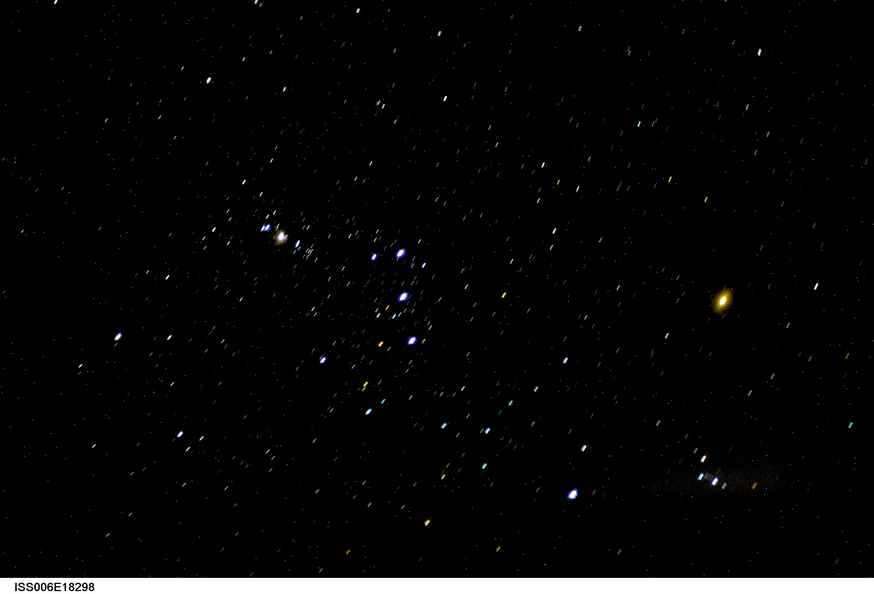 View of the stars taken during Expedition Six