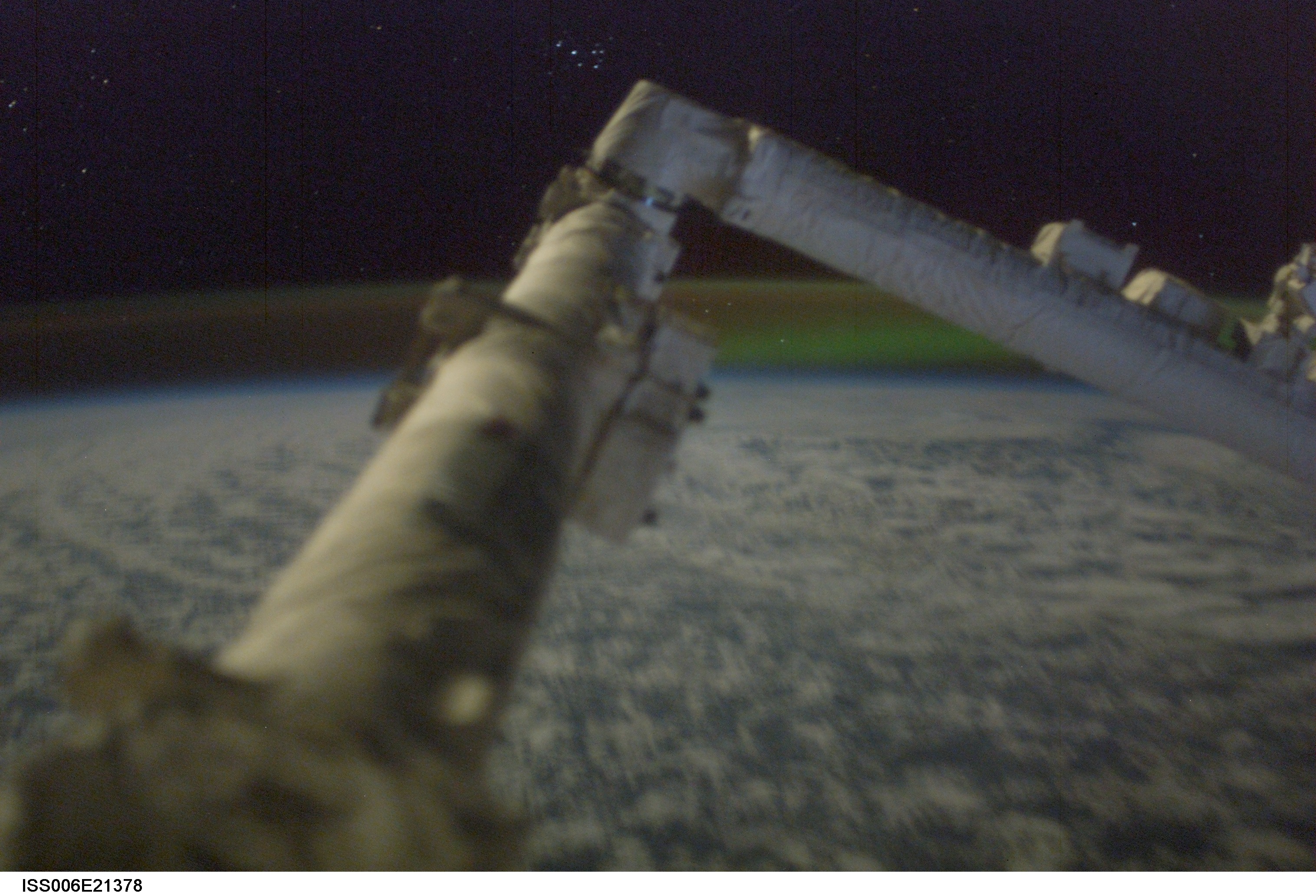 View of the SSRMS / Canadarm2 during Expedition Six