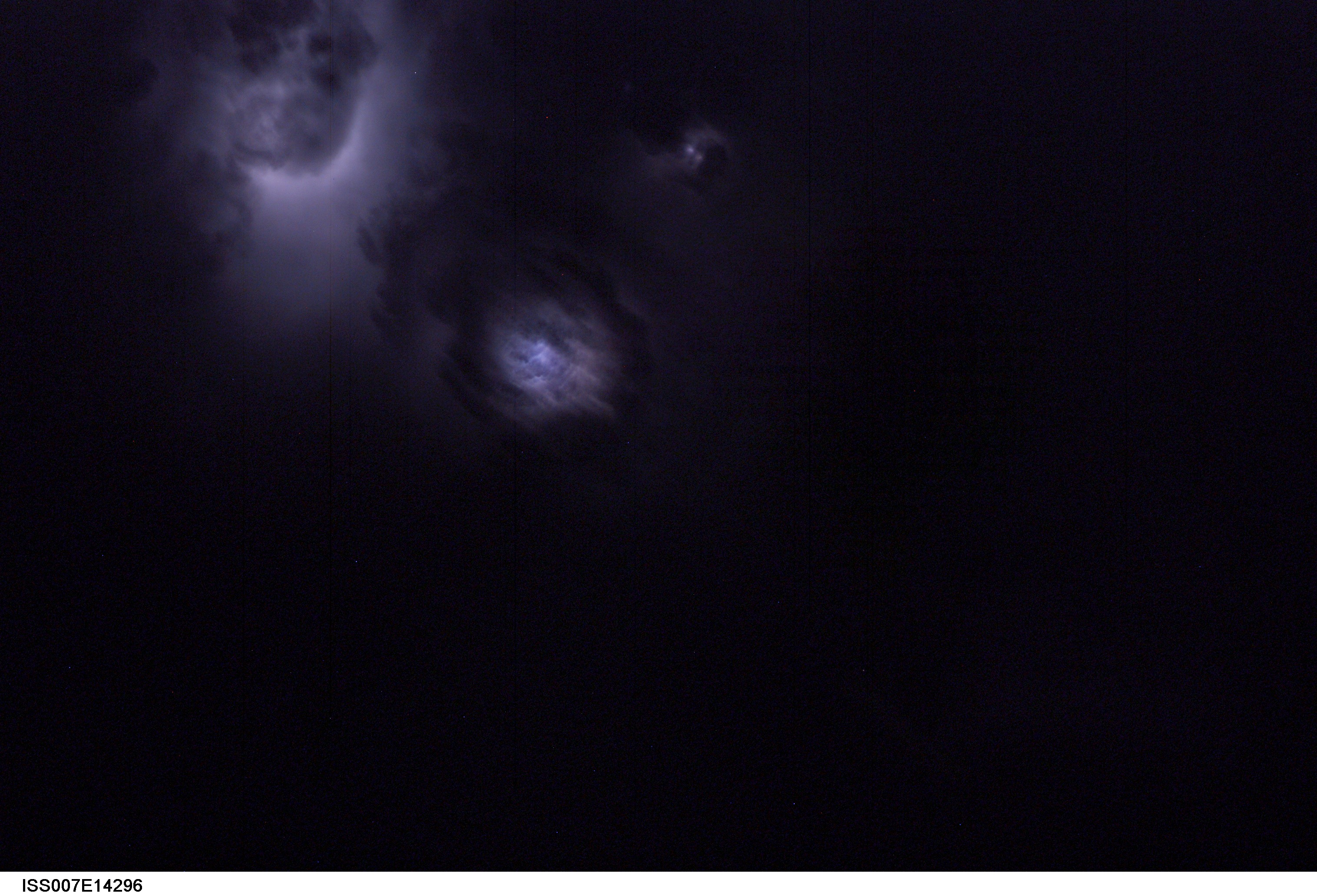 Dark Earth observations taken by the Expedition Seven crew