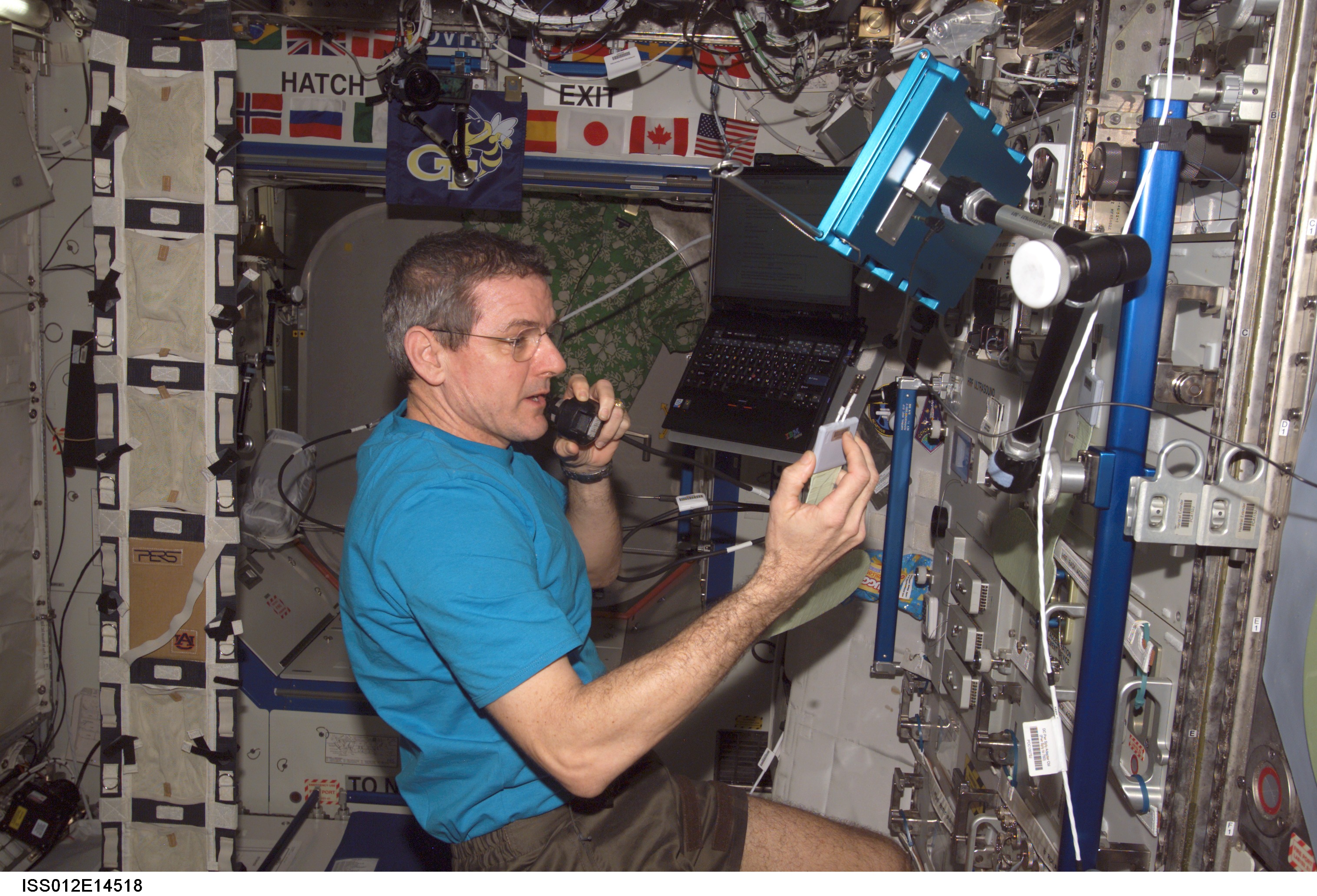 McArthur performs FOOT setup operations during Expedition 12
