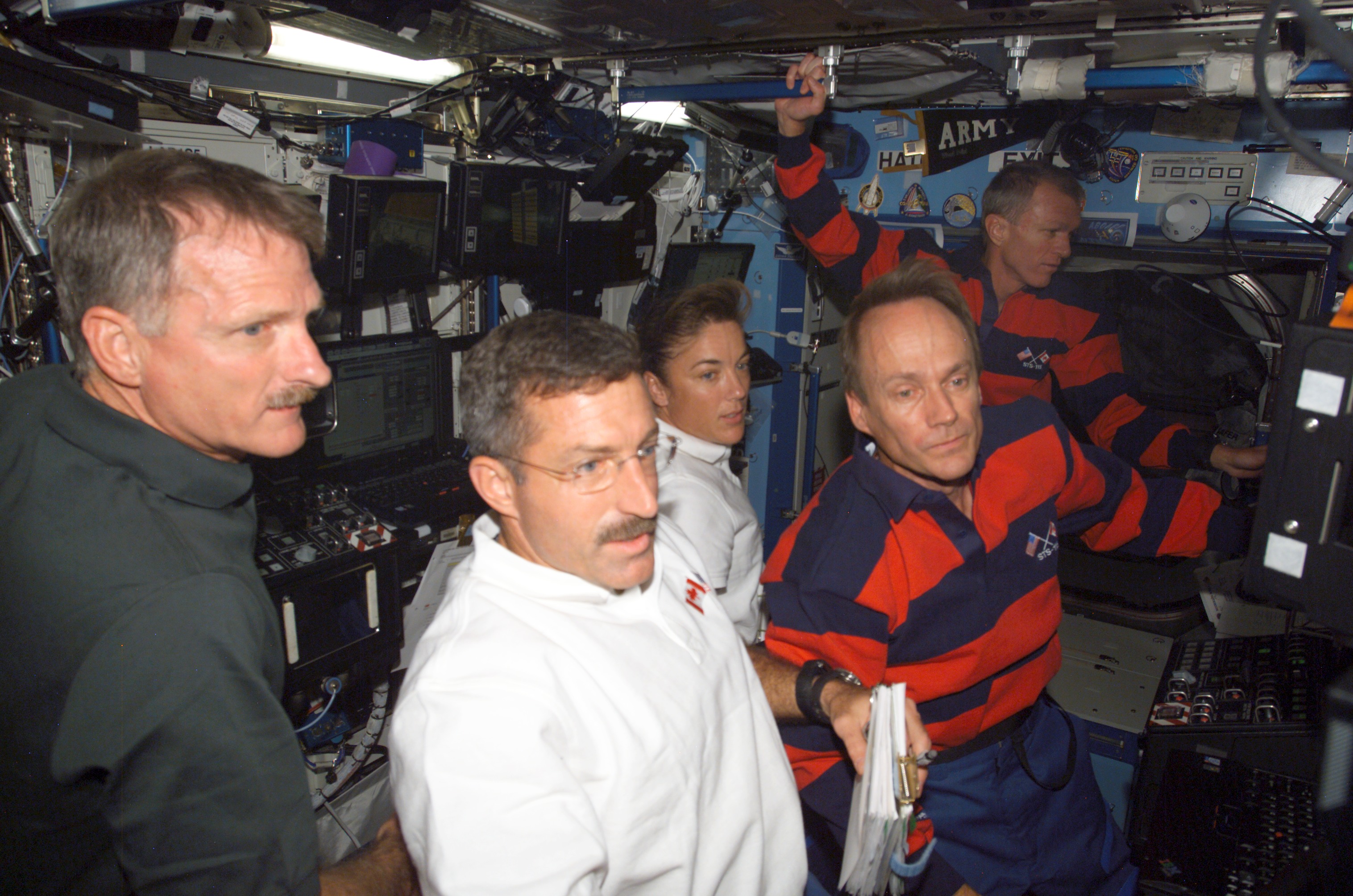 STS-115 Crewmembers in the U.S. Laboratory