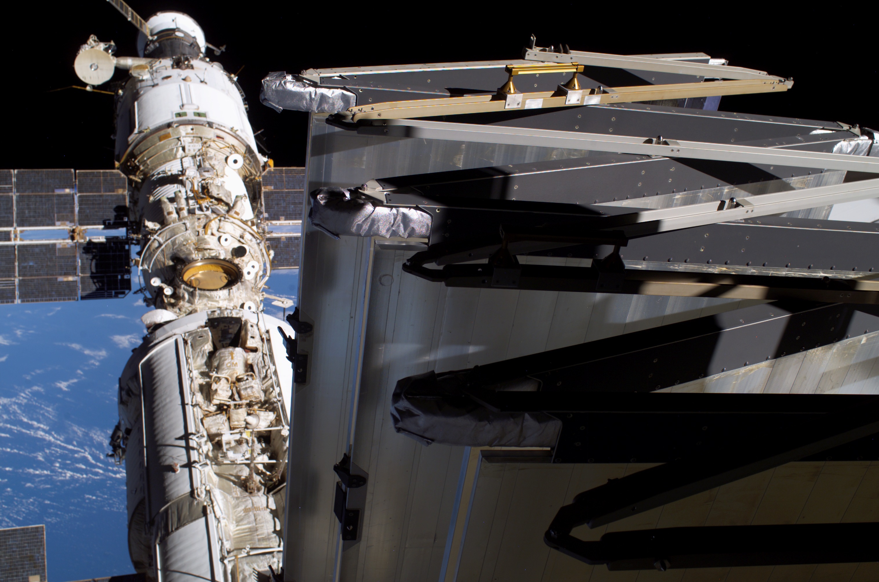 P6 Truss aft radiator seen during EVA