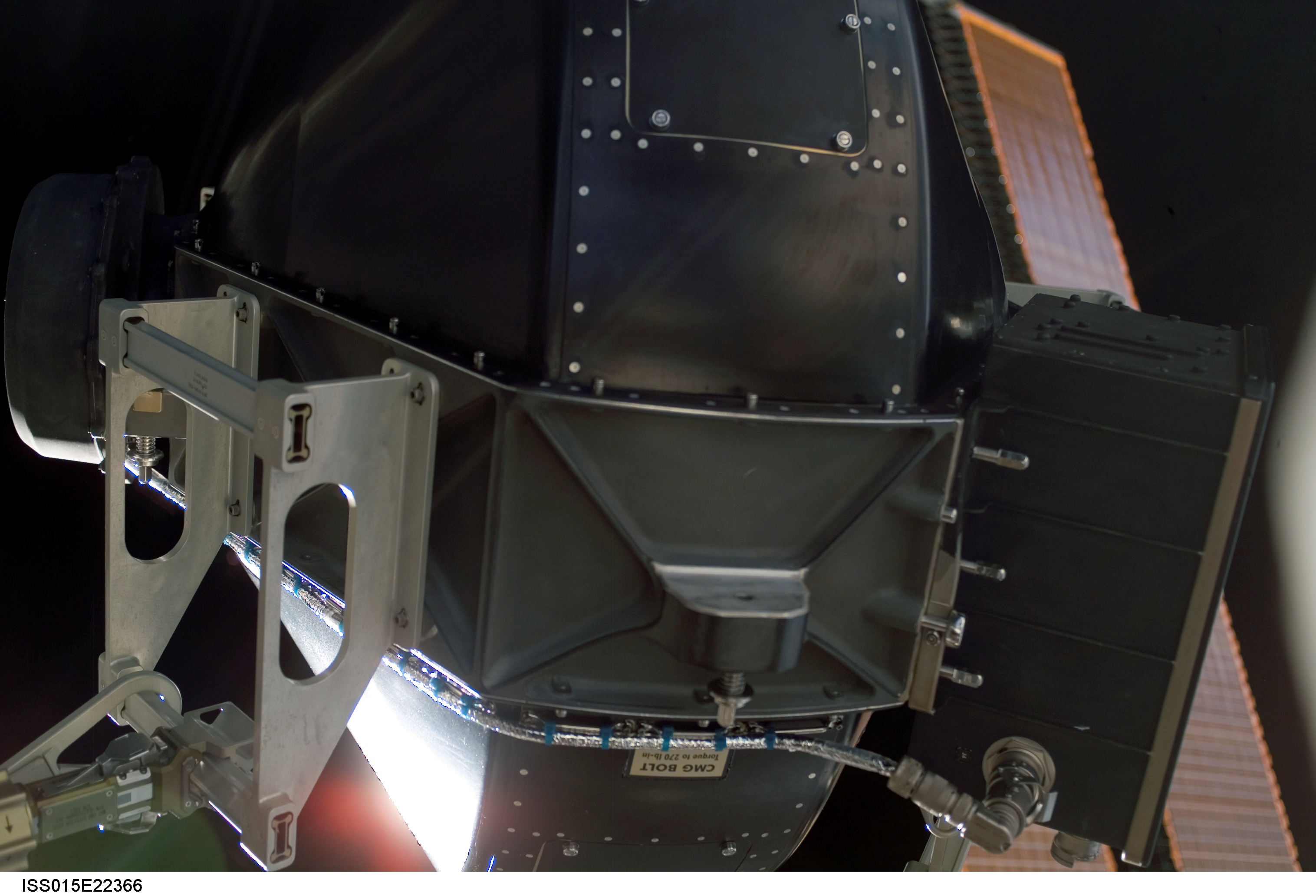 View of the new CMG during Expedition 15/STS-118 EVA 2