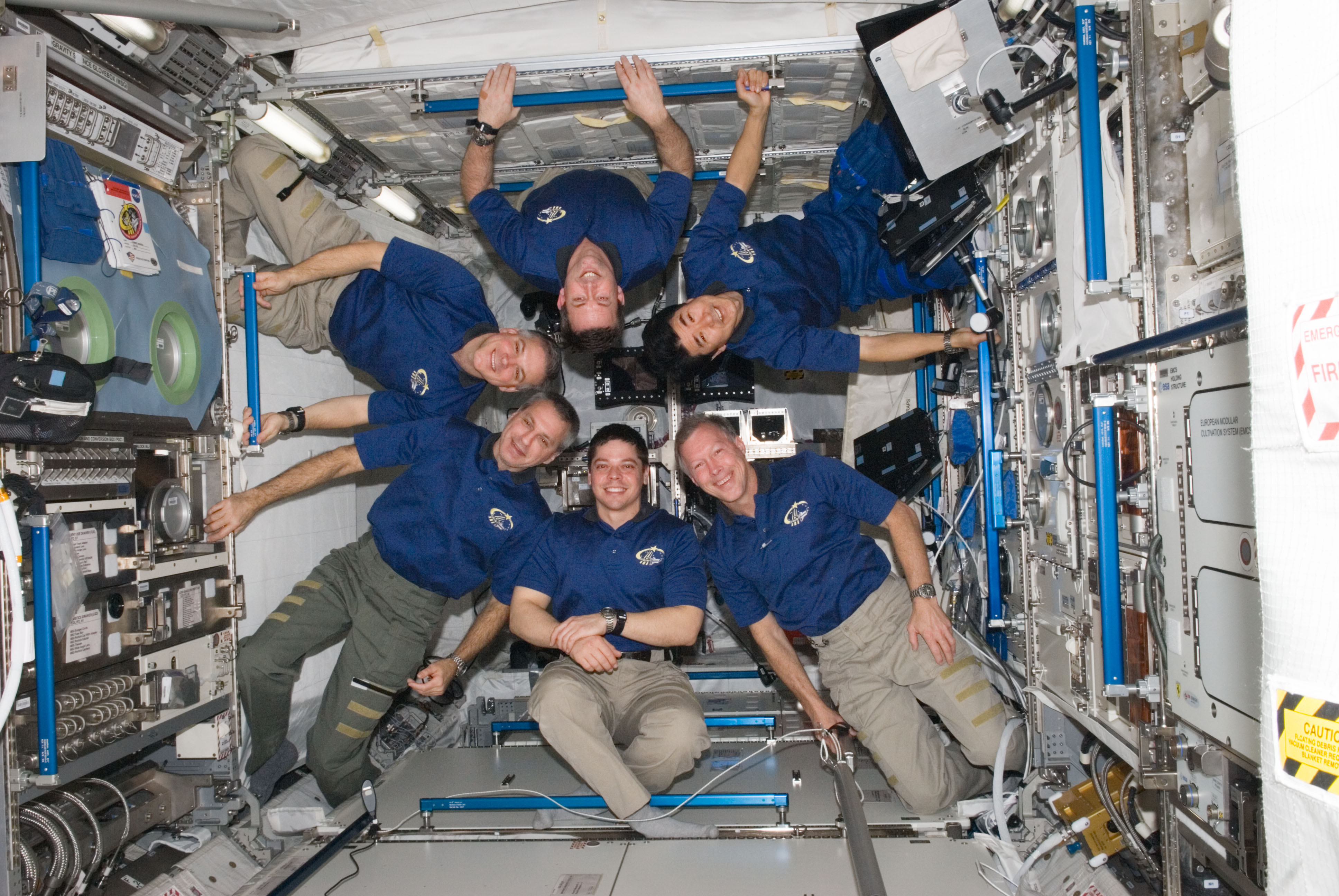 STS-123 Crewmembers in Columbus