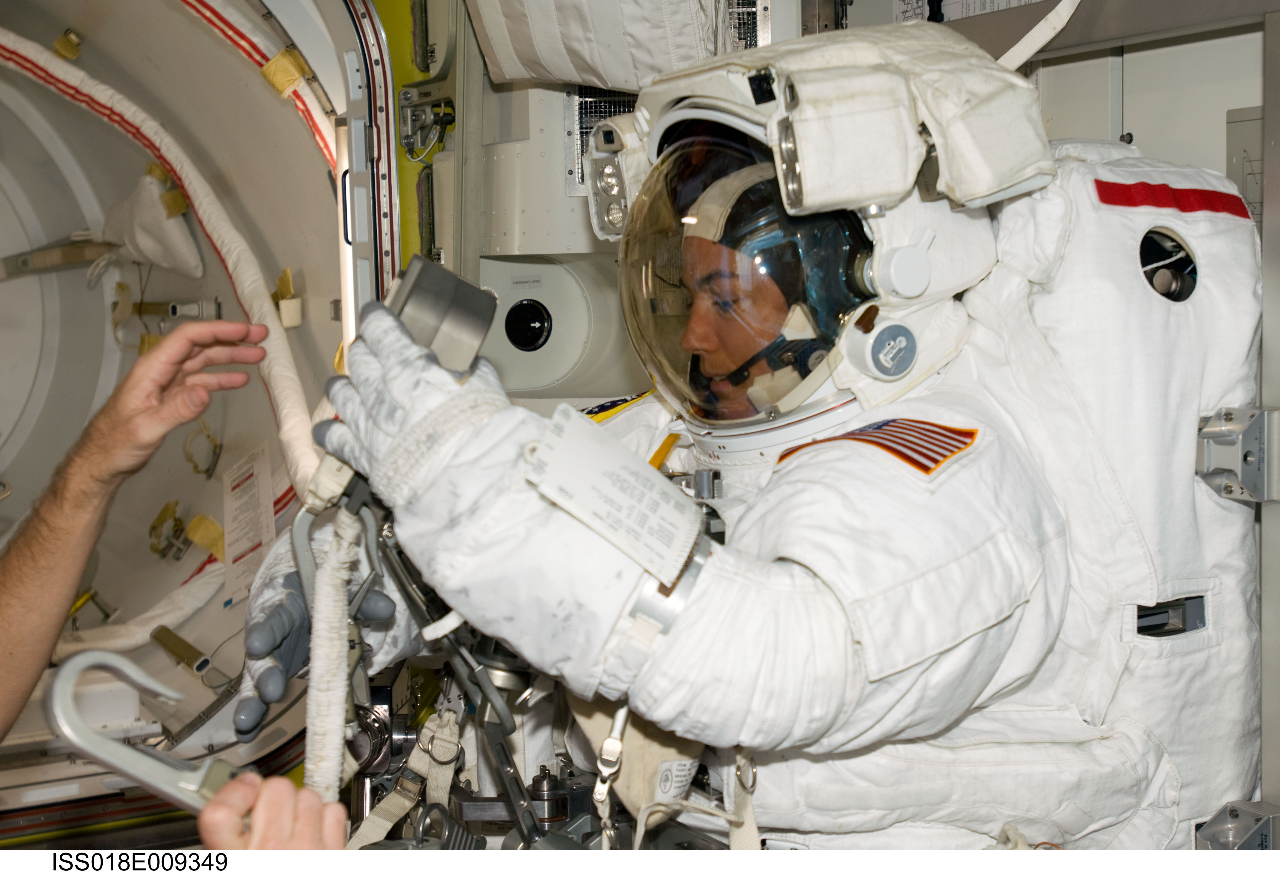 ISS Expedition 18 extravehicular activity (EVA) prep