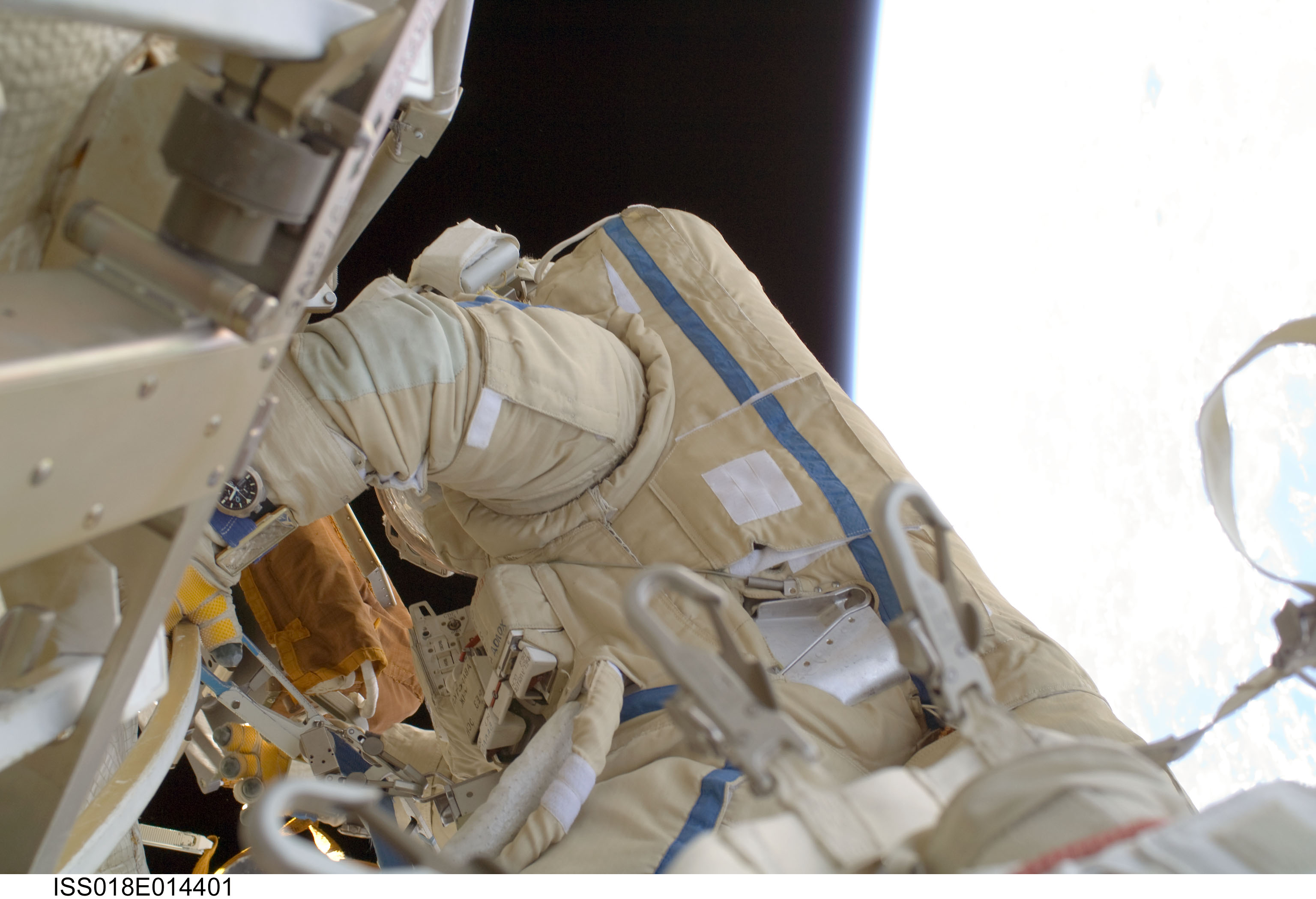Spacewalker During Russian Extravehicular Activity (EVA) 21