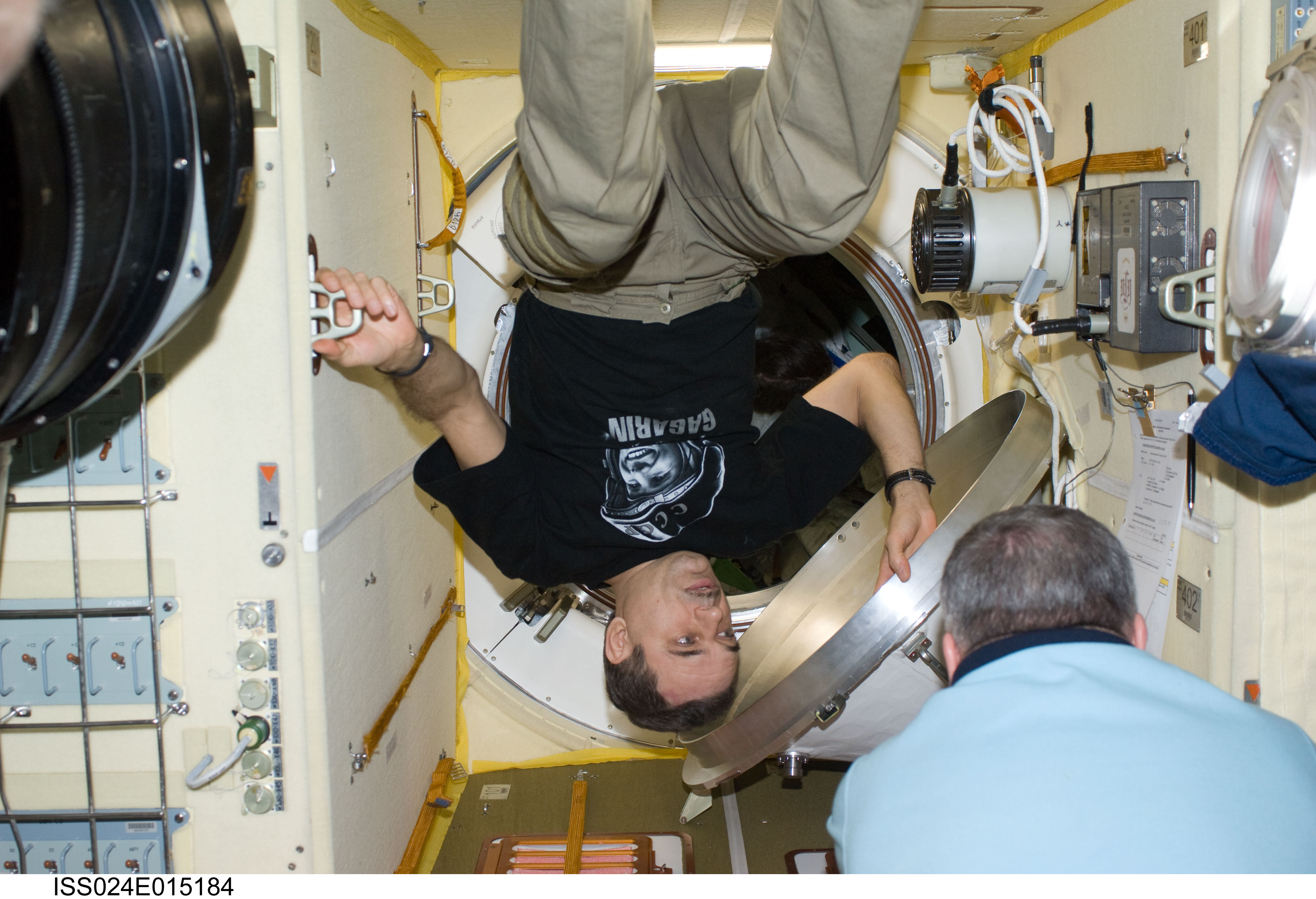 Expedition 24 Crew Members working in the MRM2