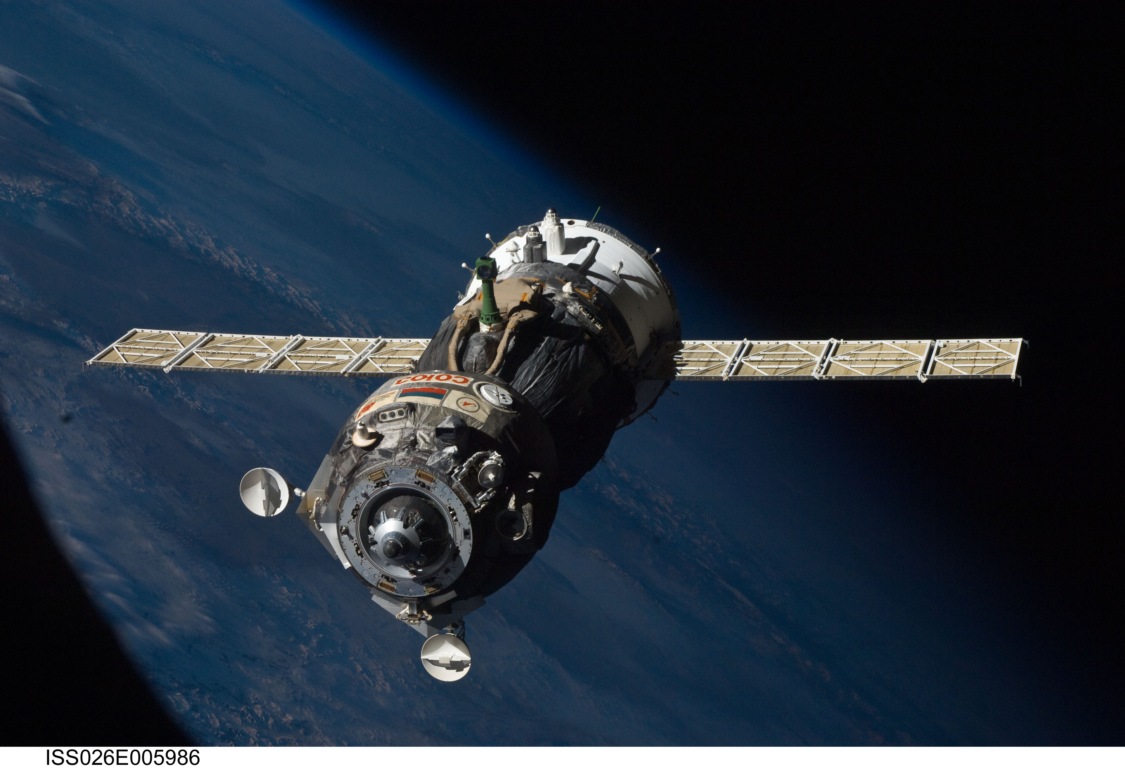 Soyuz TMA-19 Spacecraft departing the ISS