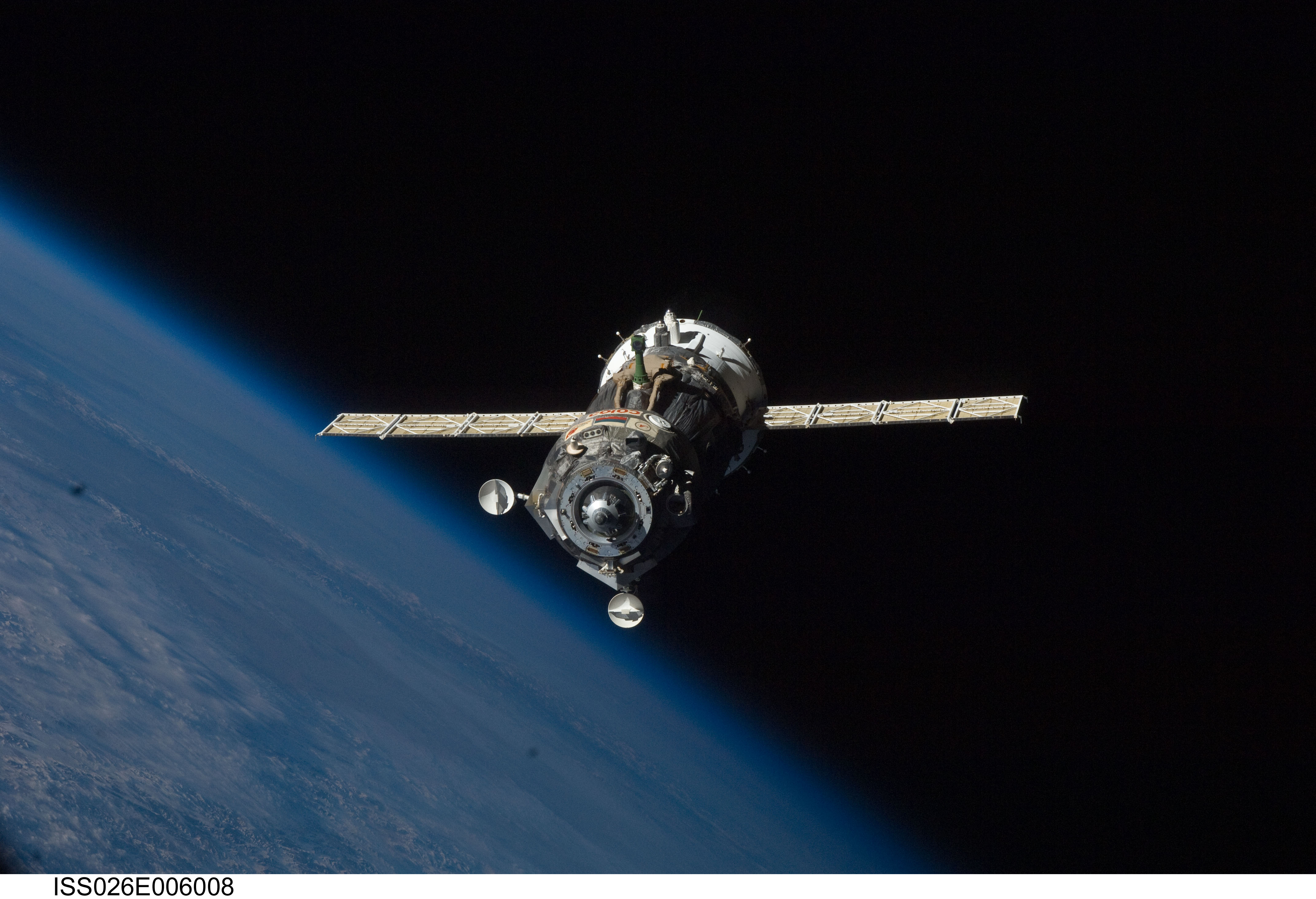 Soyuz TMA-19 Spacecraft departing the ISS