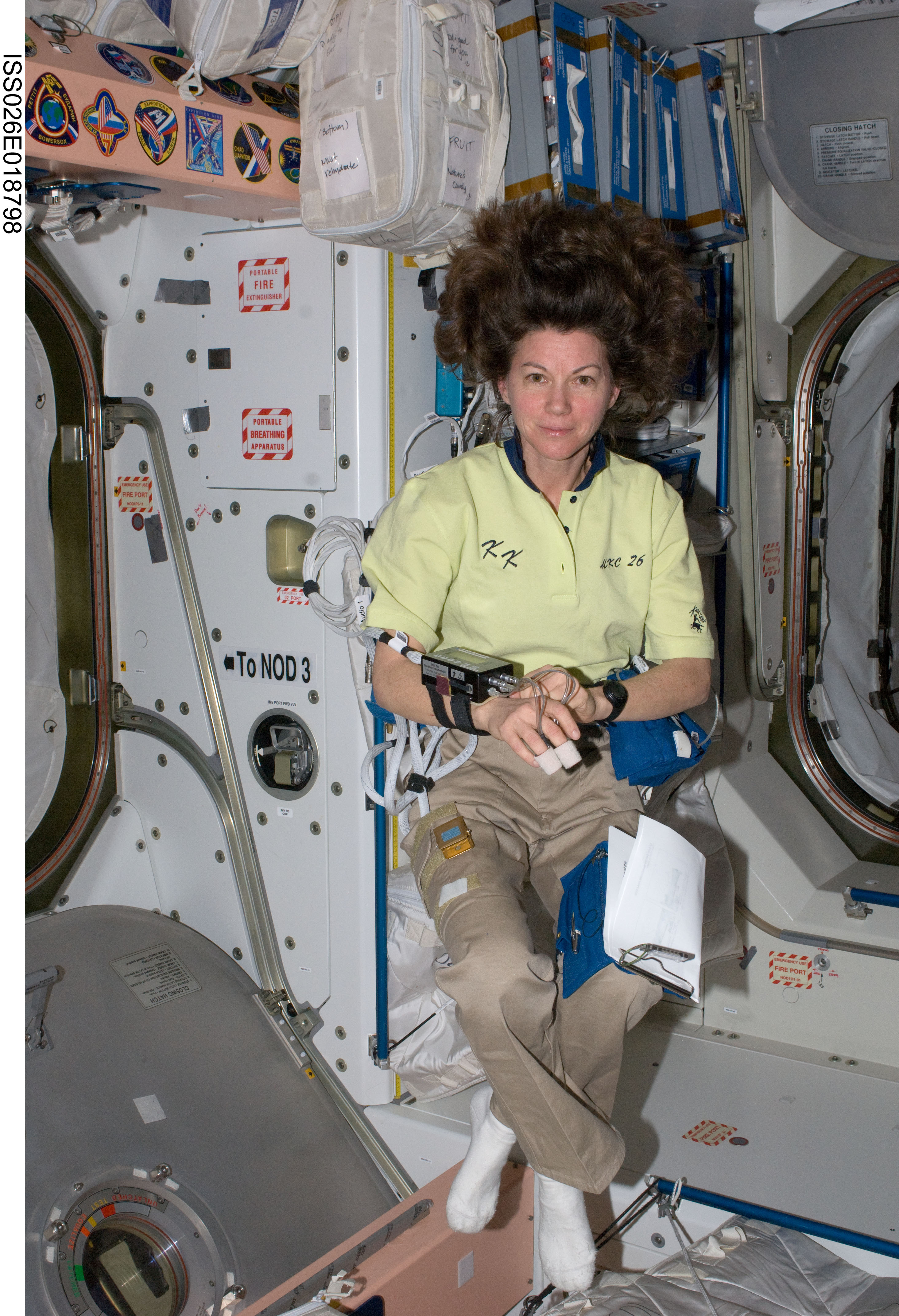 Coleman wearing electrodes in the Node 1