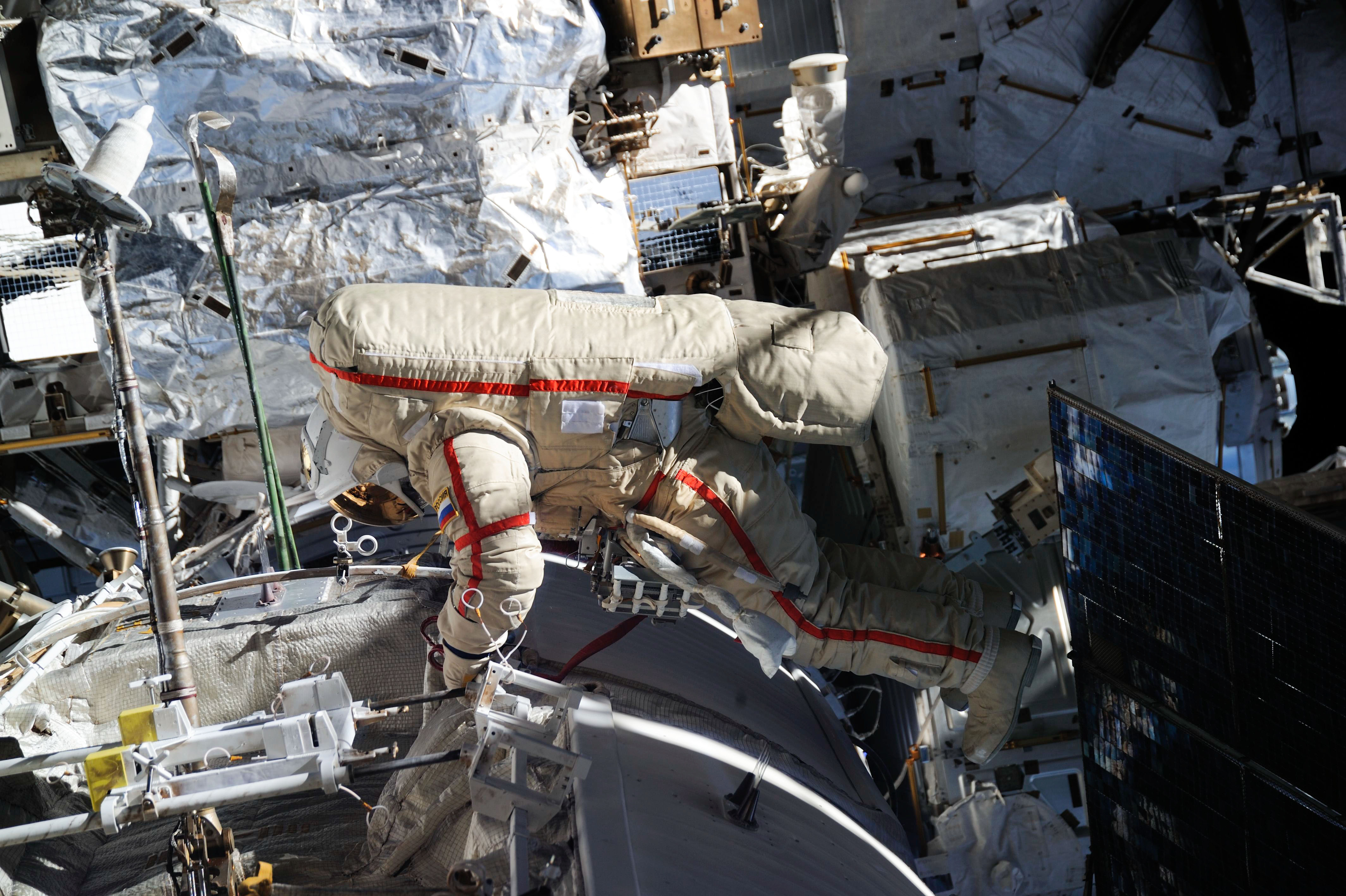 Kondratyev during EVA