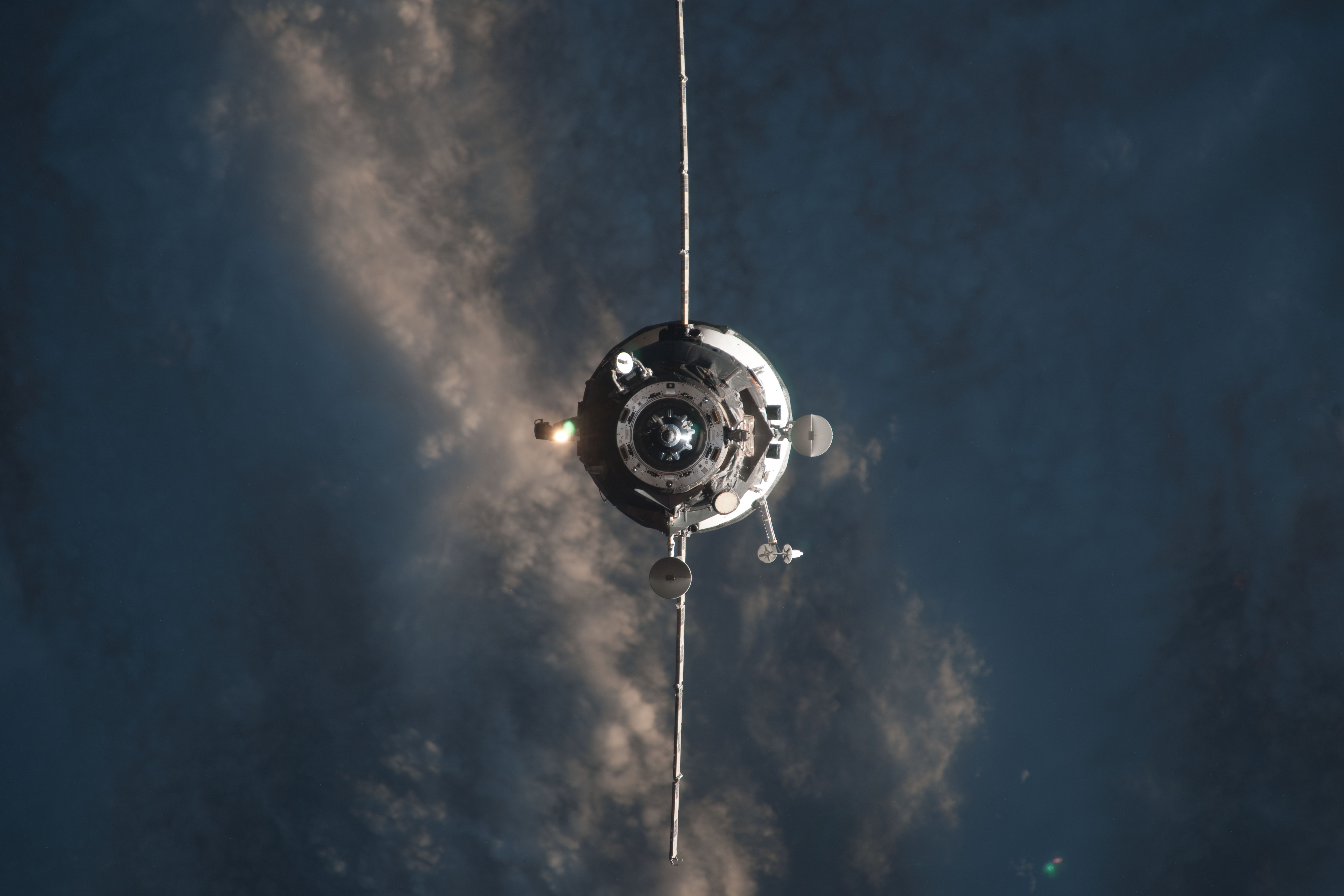 Progress 46 Resupply Vehicle approaches the ISS