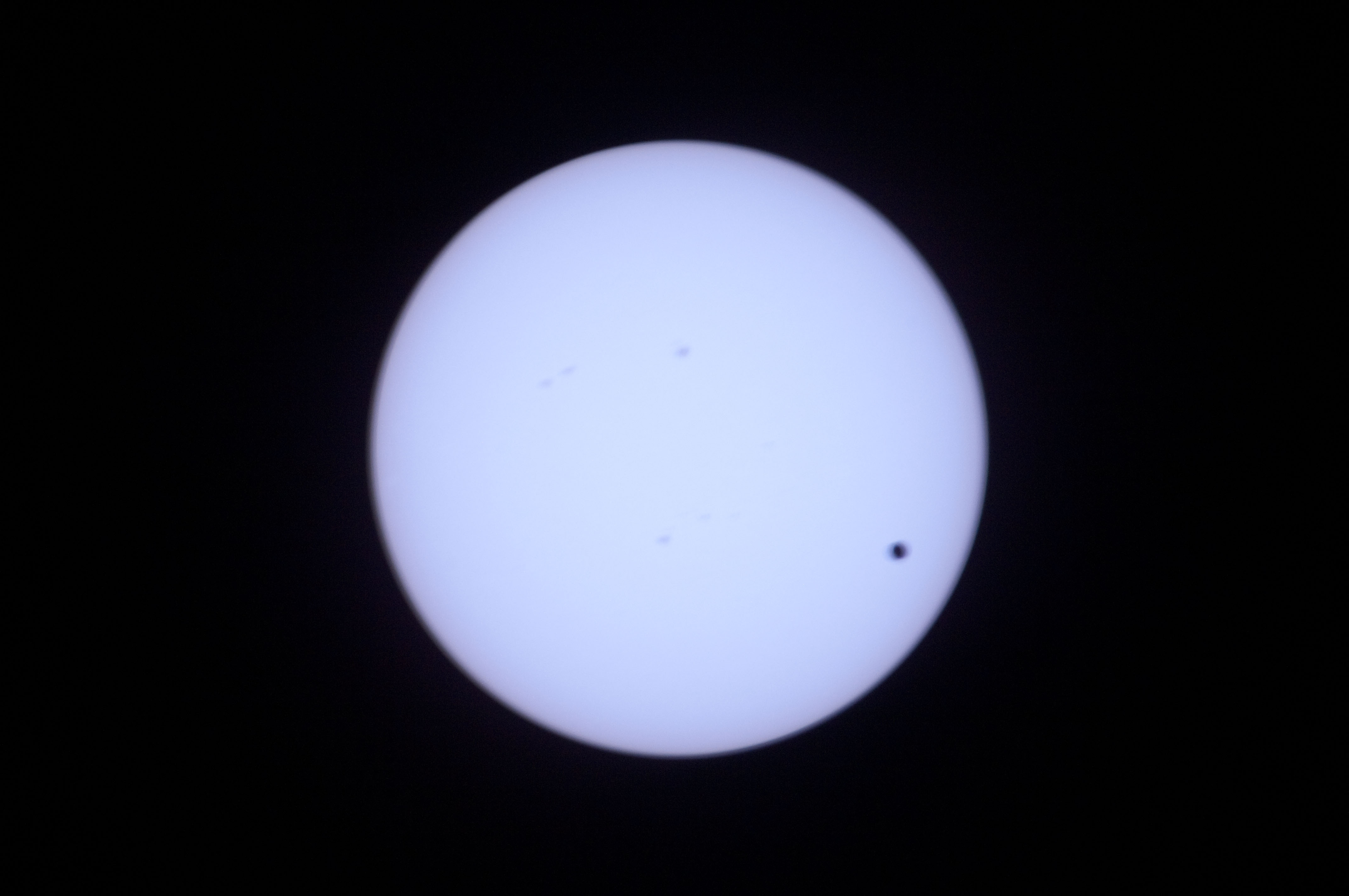Solar Observations taken during the Transit of Venus (Between Second and Third Contacts)