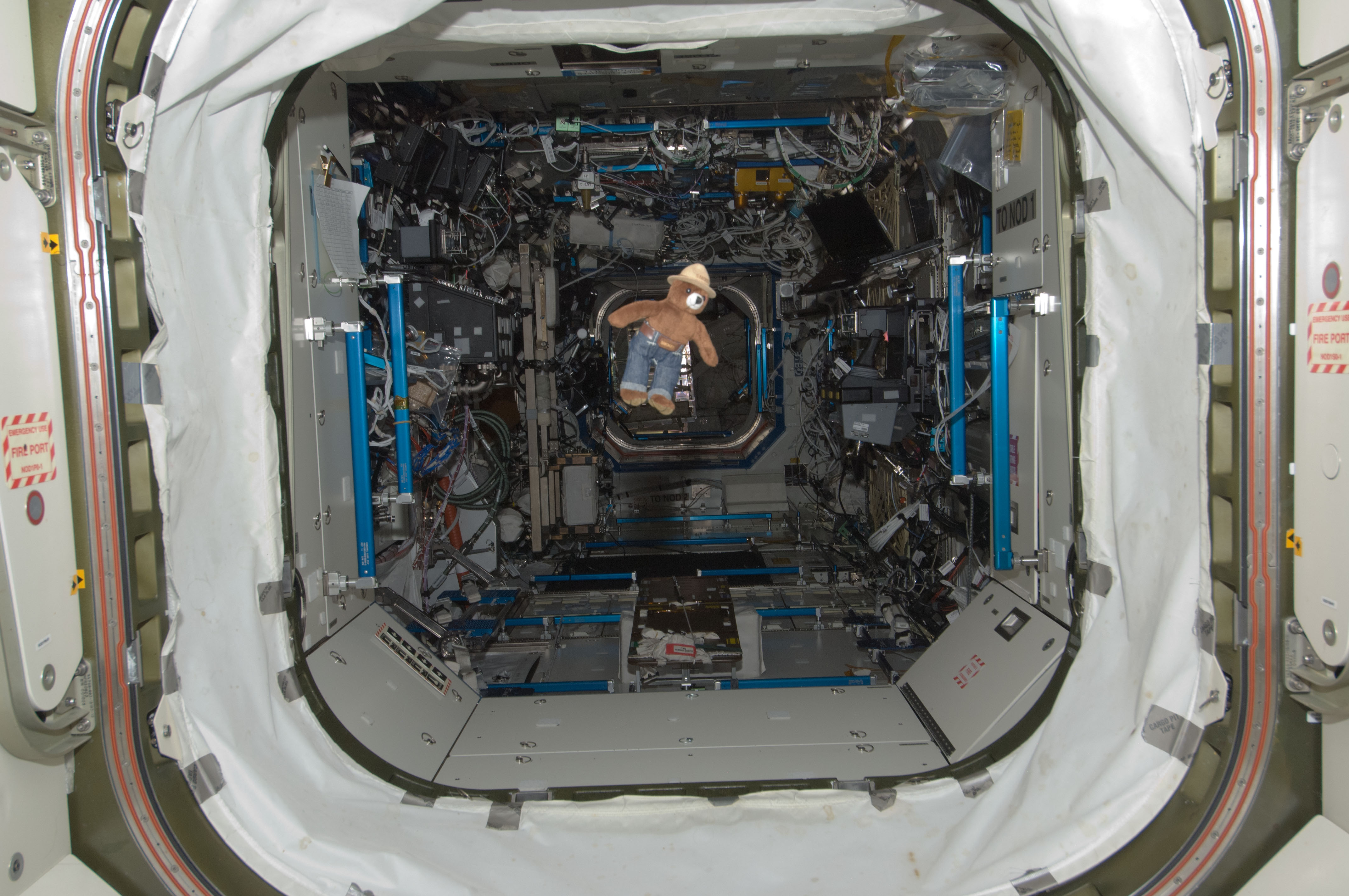 Smokey the Bear Toy floating in the Node 1