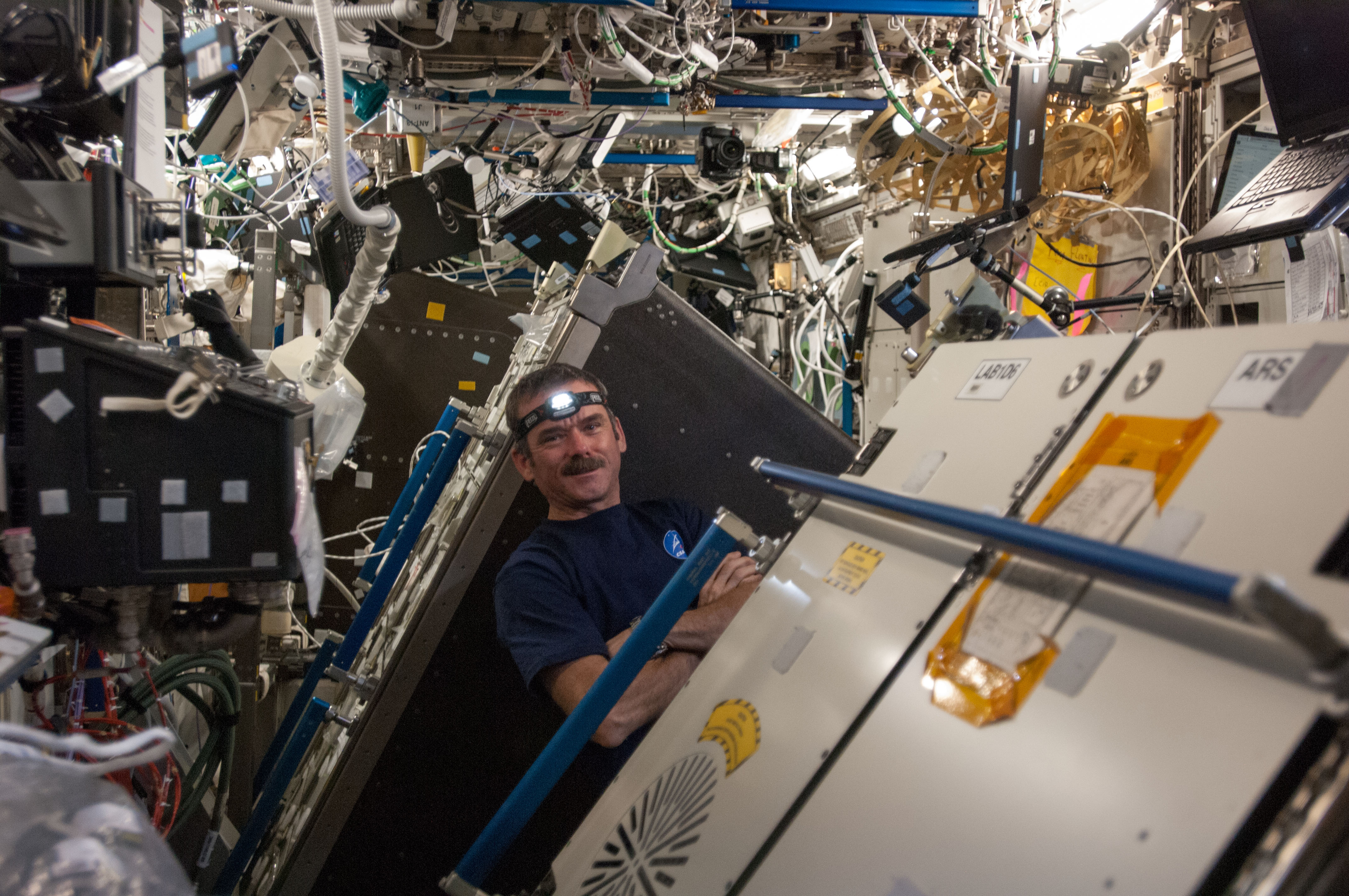 Hadfield in the U.S. Laboratory