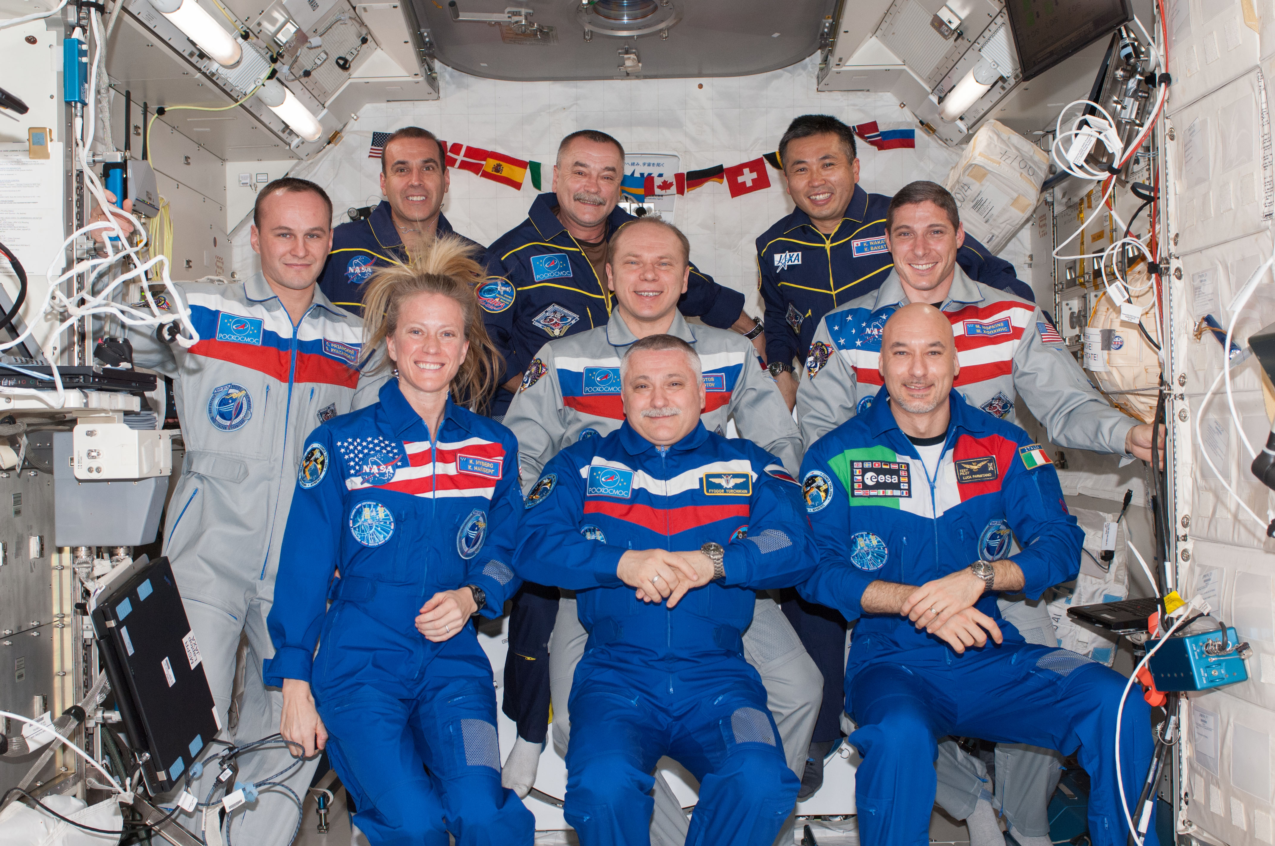 Expedition 37 / 38 crew on-orbit portrait