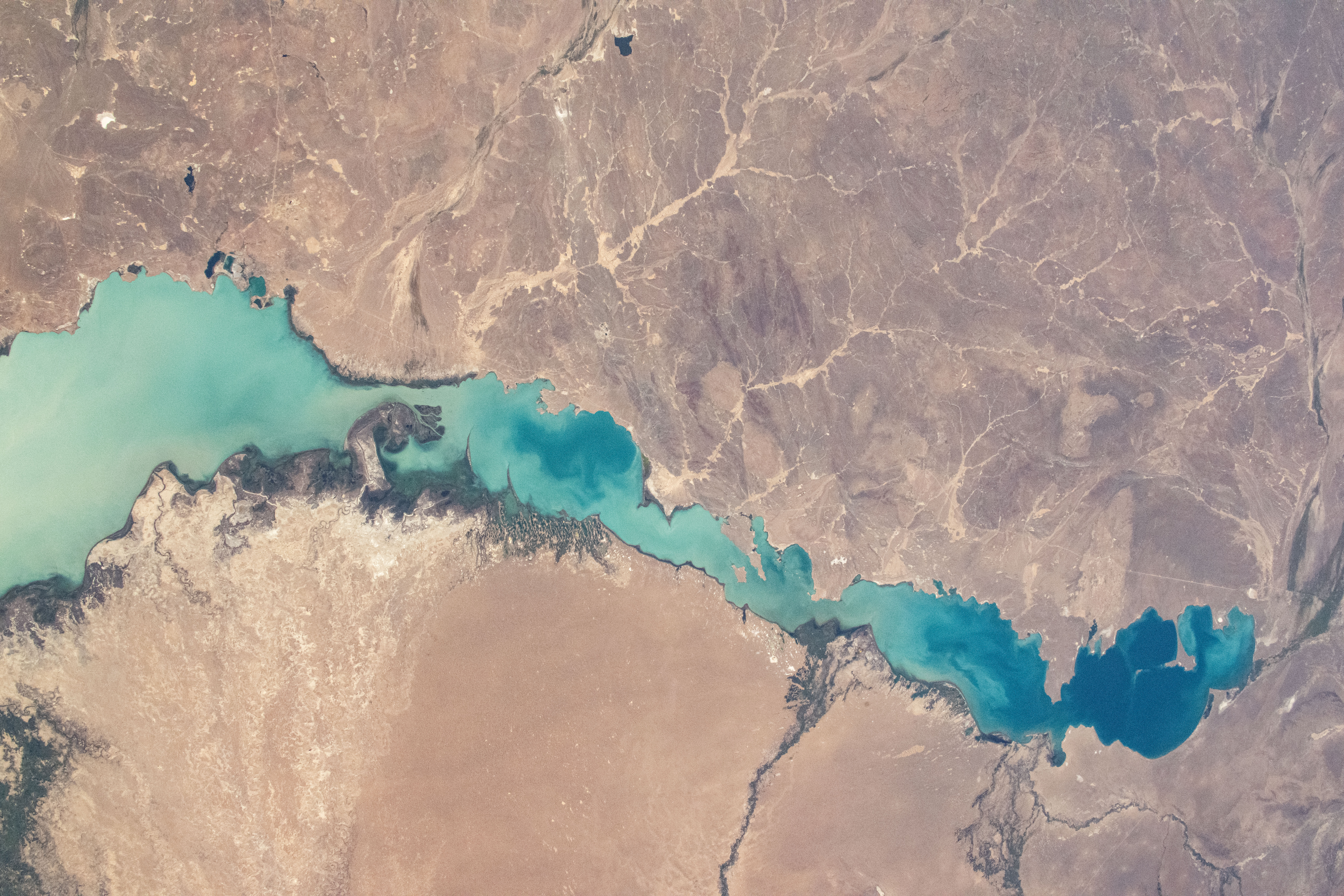 Lake Balkhash in Kazakhstan