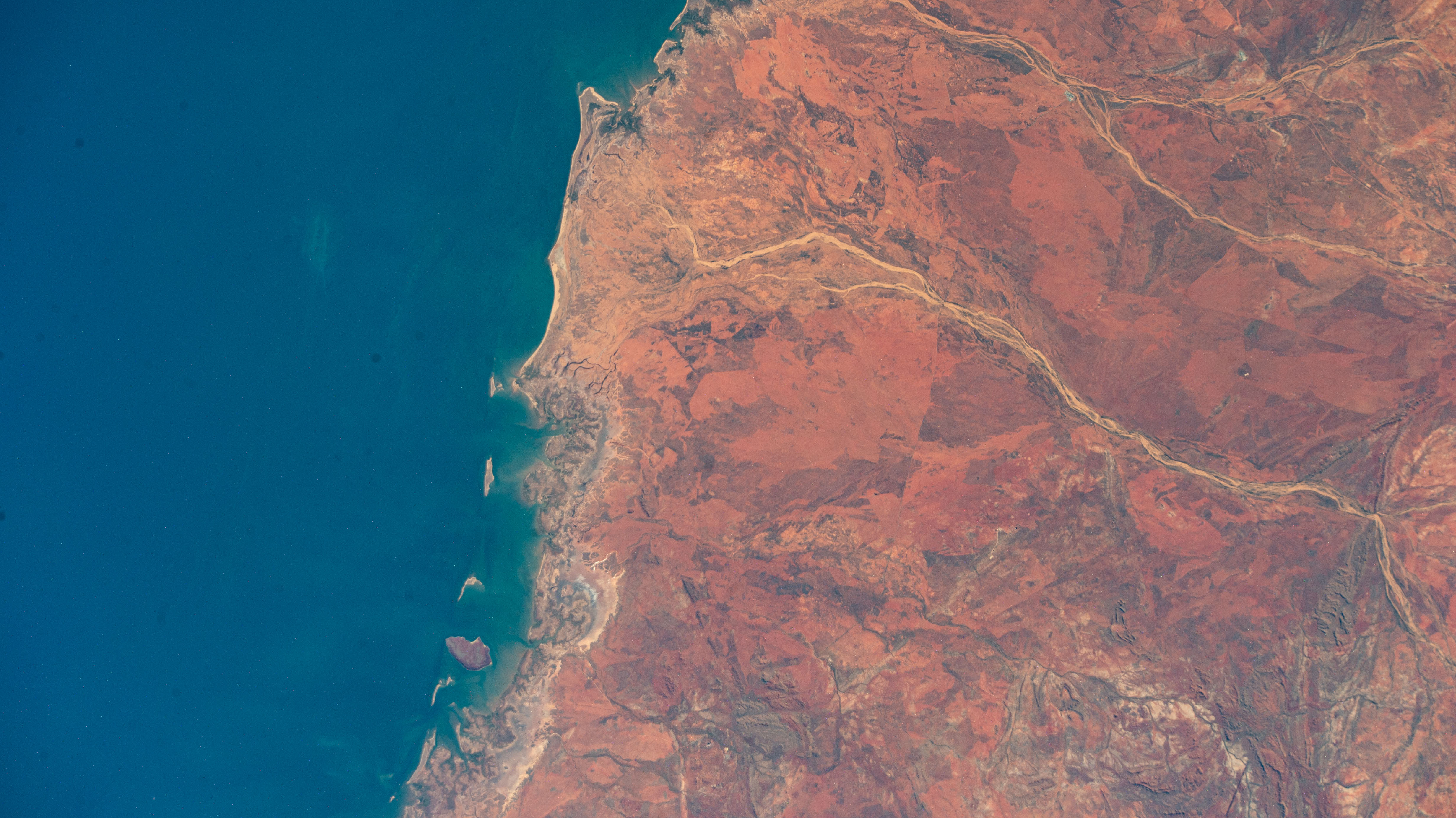 The hot desert coast of Western Australia's Pilbara region