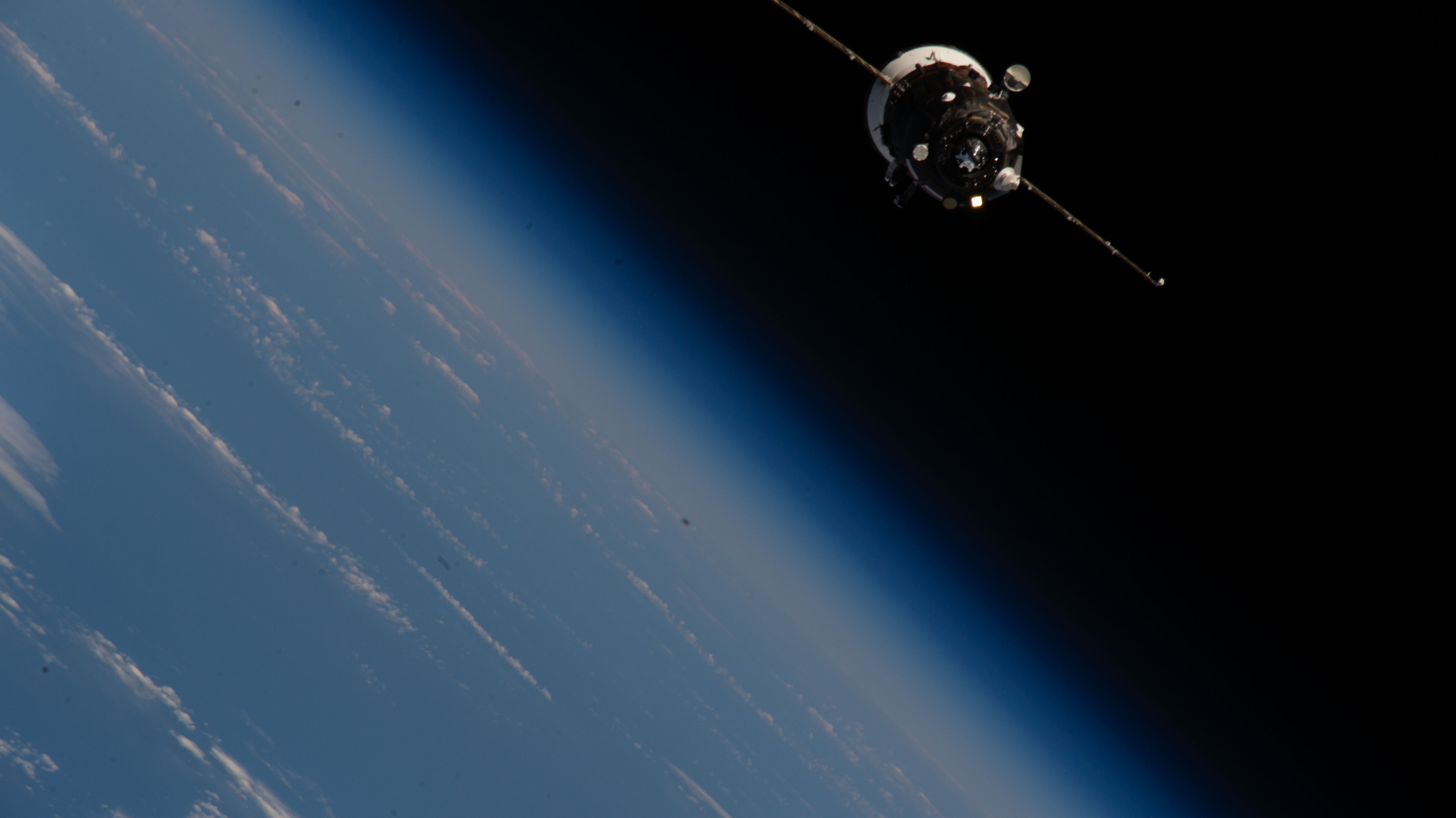 Progress 94 approaches the International Space Station for Docking