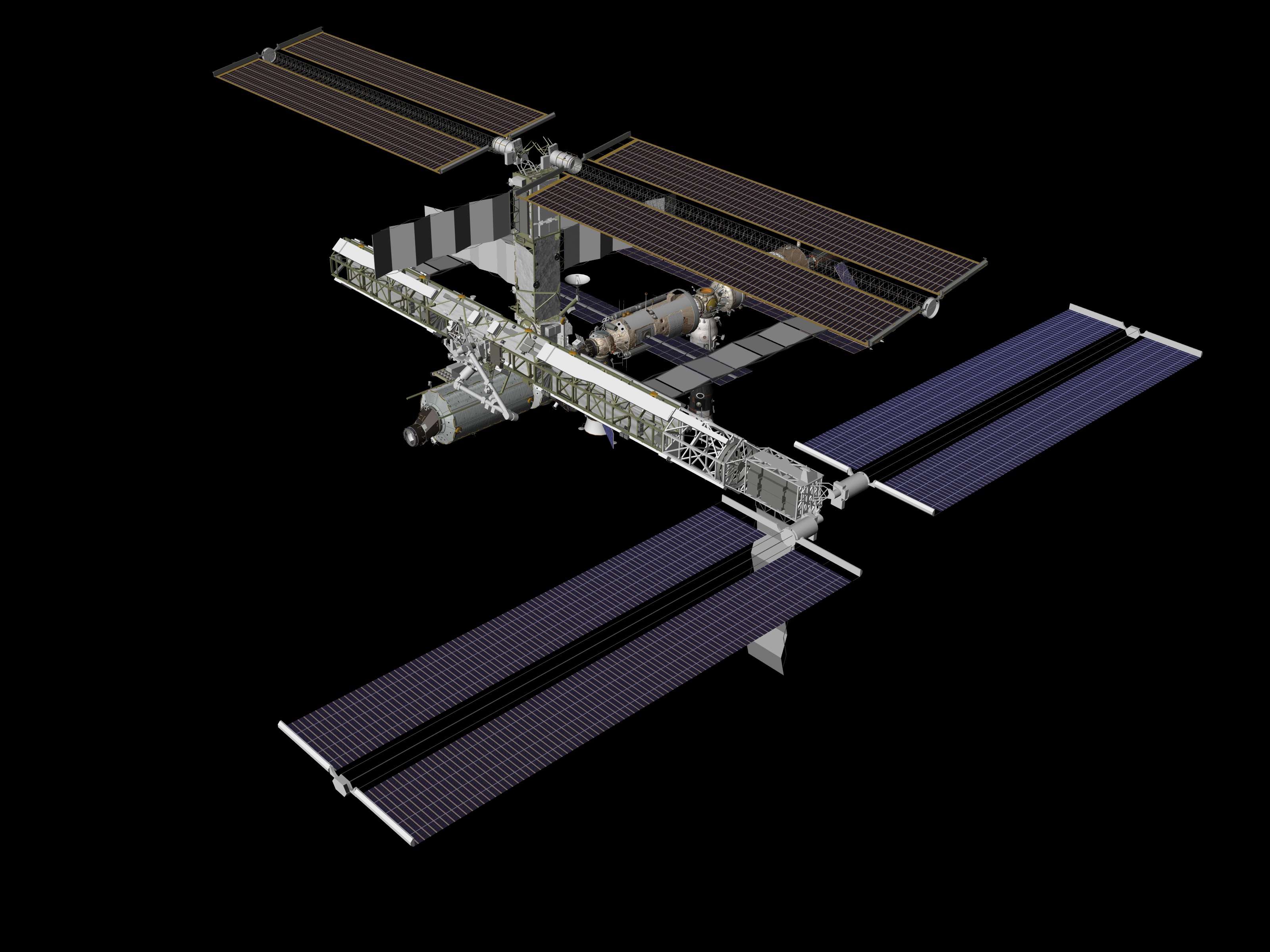 ISS Configurations during STS-115, STS-116, and STS-117 from Expedition 14 Press Kit