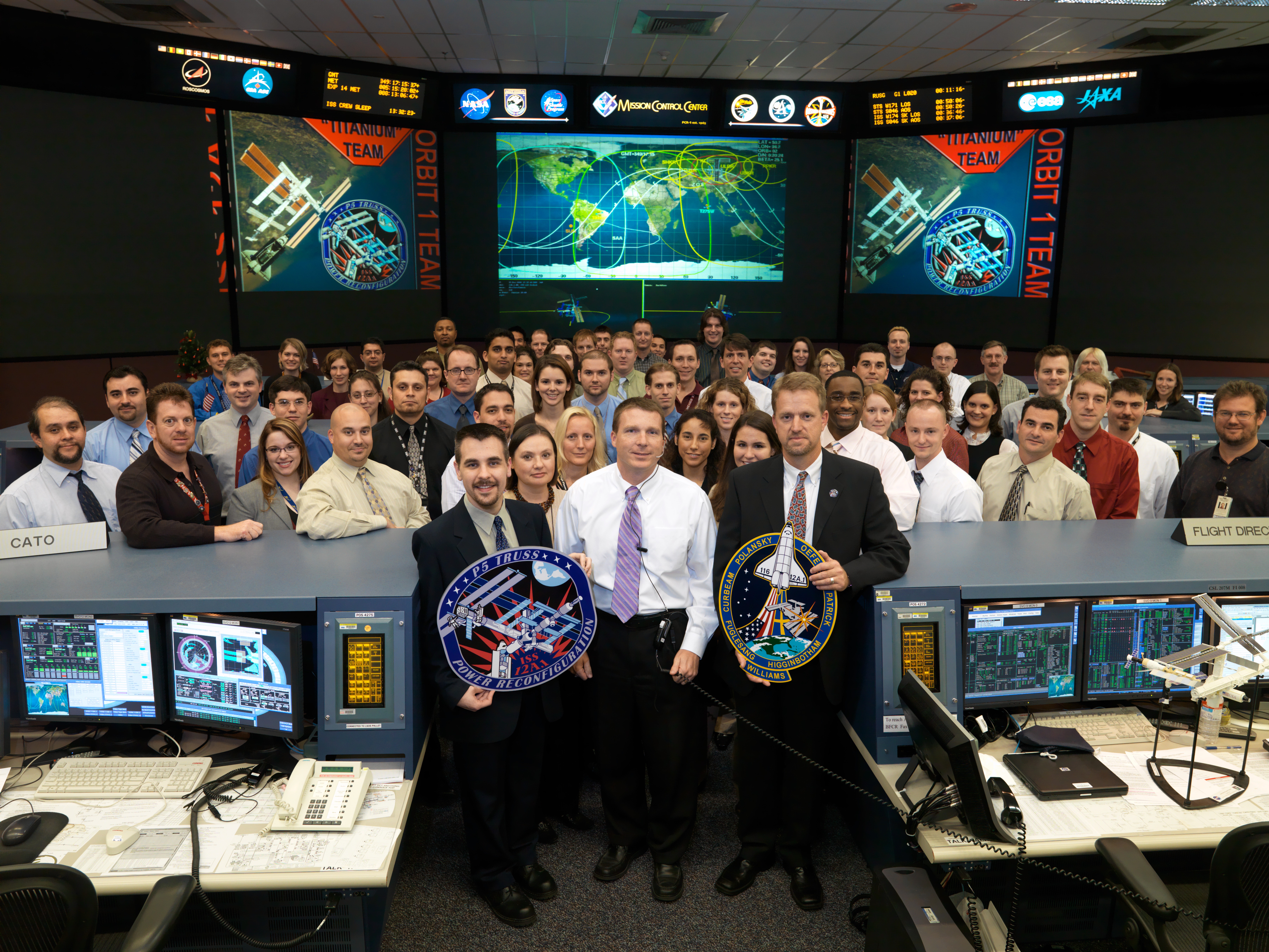 ISS-12A.1 Orbit 1 Flight Control Team in FCR-1 with Flight Director Derek Hassmann
