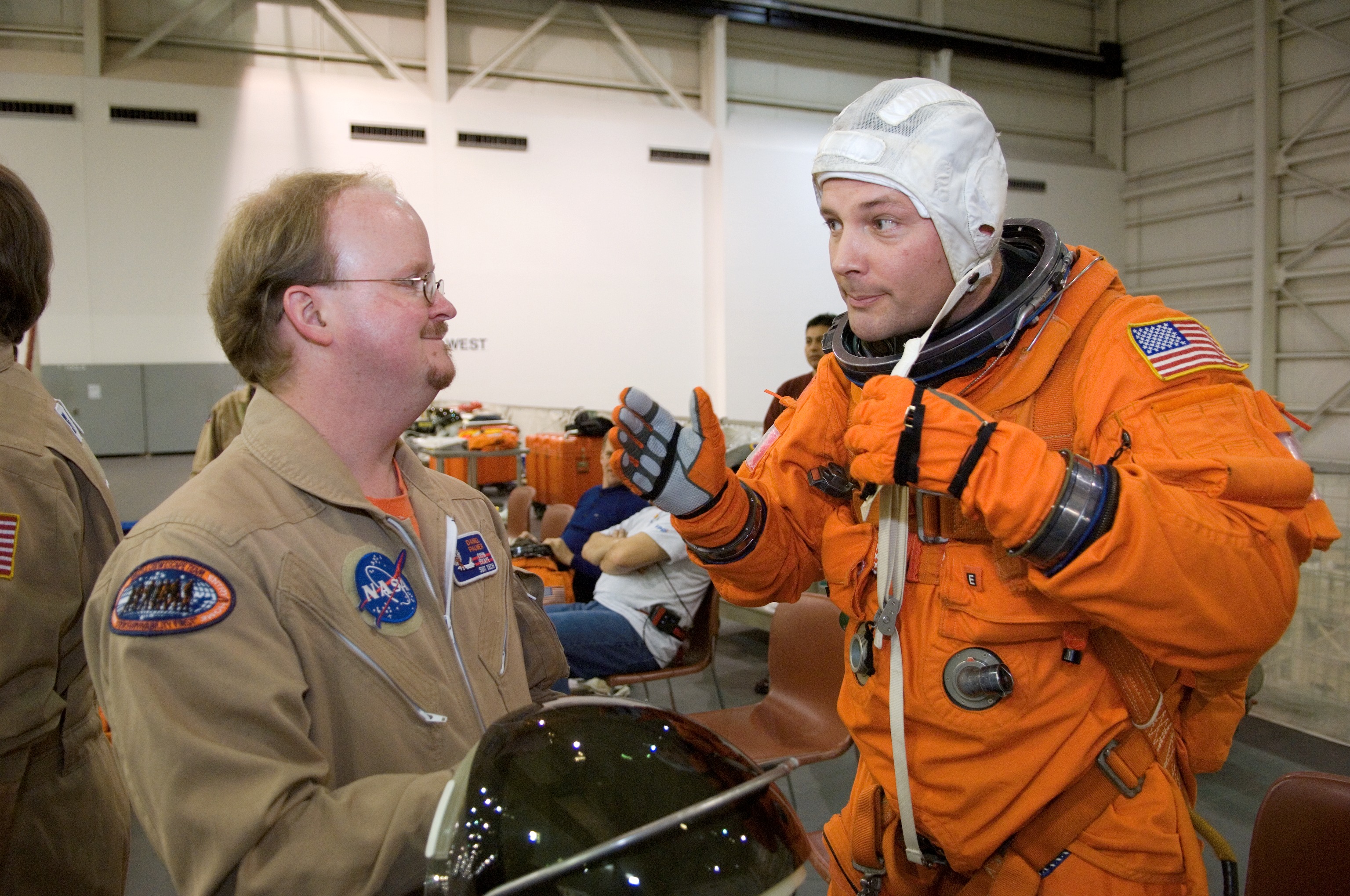 STS-120 water survival training at the NBL