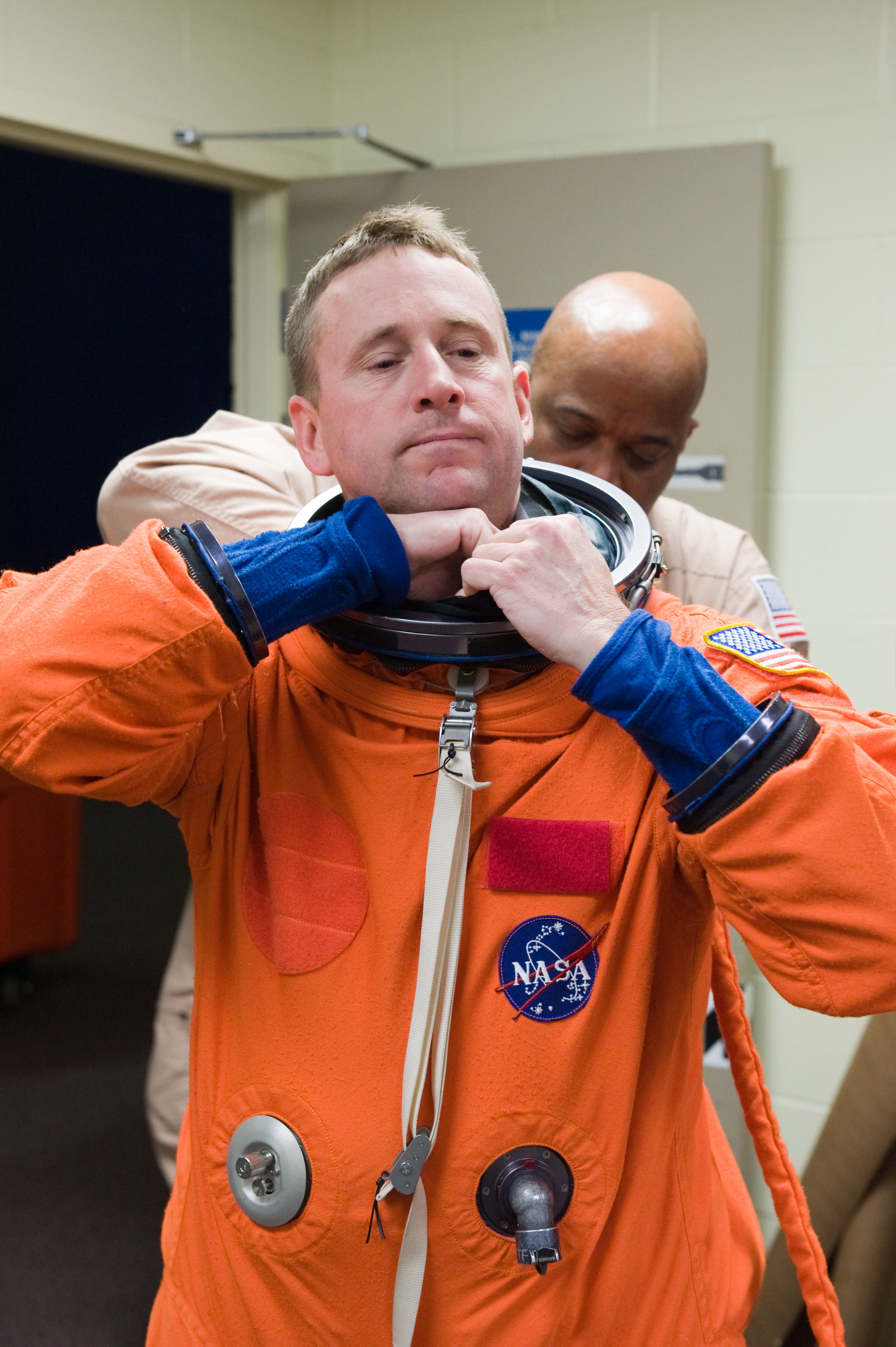 STS-132 crerw during their bailout training in CCTII