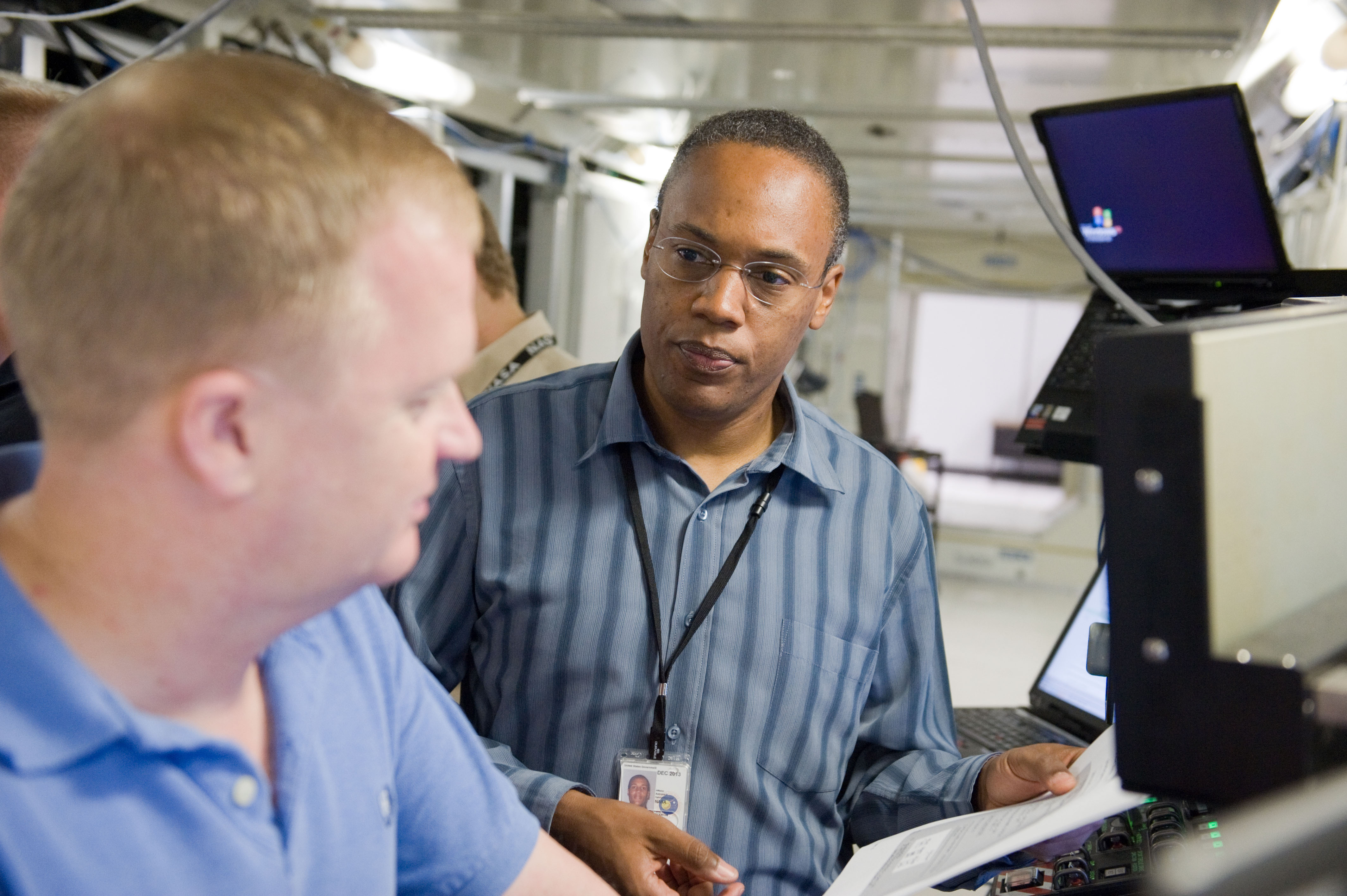 STS-133 crew during S2 CBM/ROBO INSTALL 31178 training